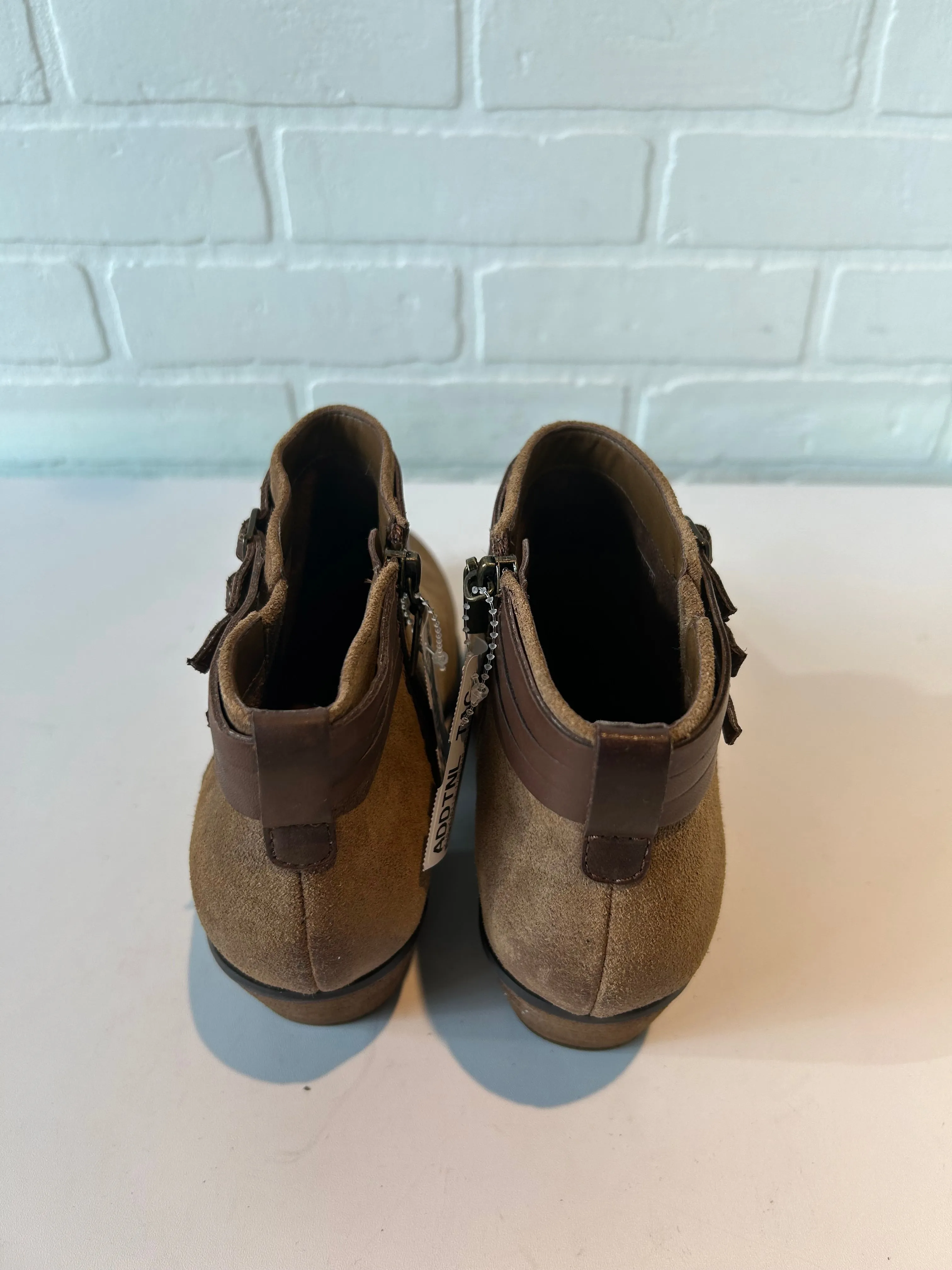 Boots Ankle Heels By Clarks In Tan, Size: 8.5 clarks
