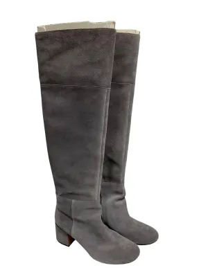 Boots Knee Heels By Clarks In Grey, Size: 8.5 clarks