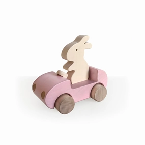 Briki Vroom Vroom Bunny Car Rose / Pink