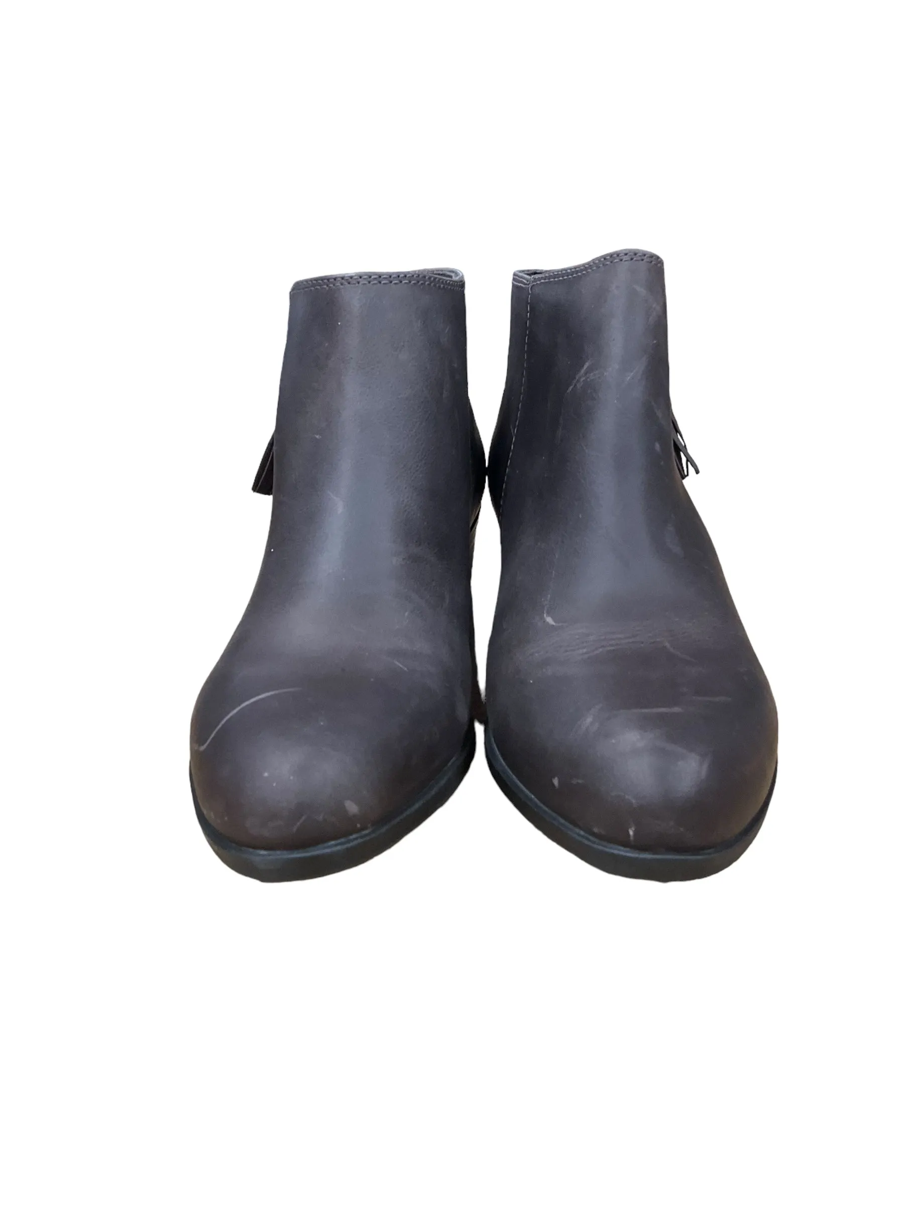 Brown Boots Ankle Flats Clarks, Size 9 clarks
