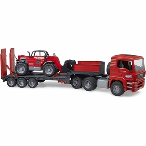 Bruder MAN TGA Low Loader Truck with Accessories