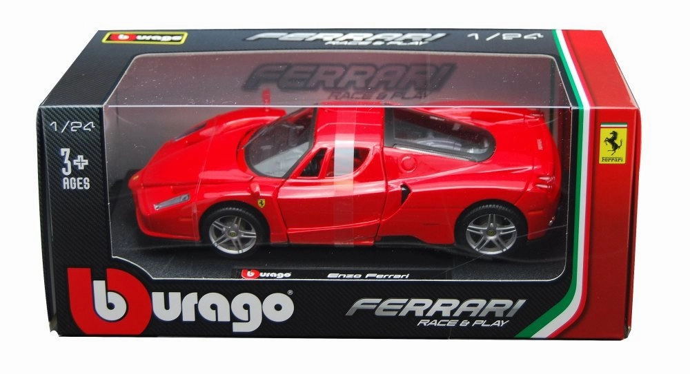 Burago Ferrari Race & Play Series Enzo Ferrari New NRFB  1:24 Car - Red