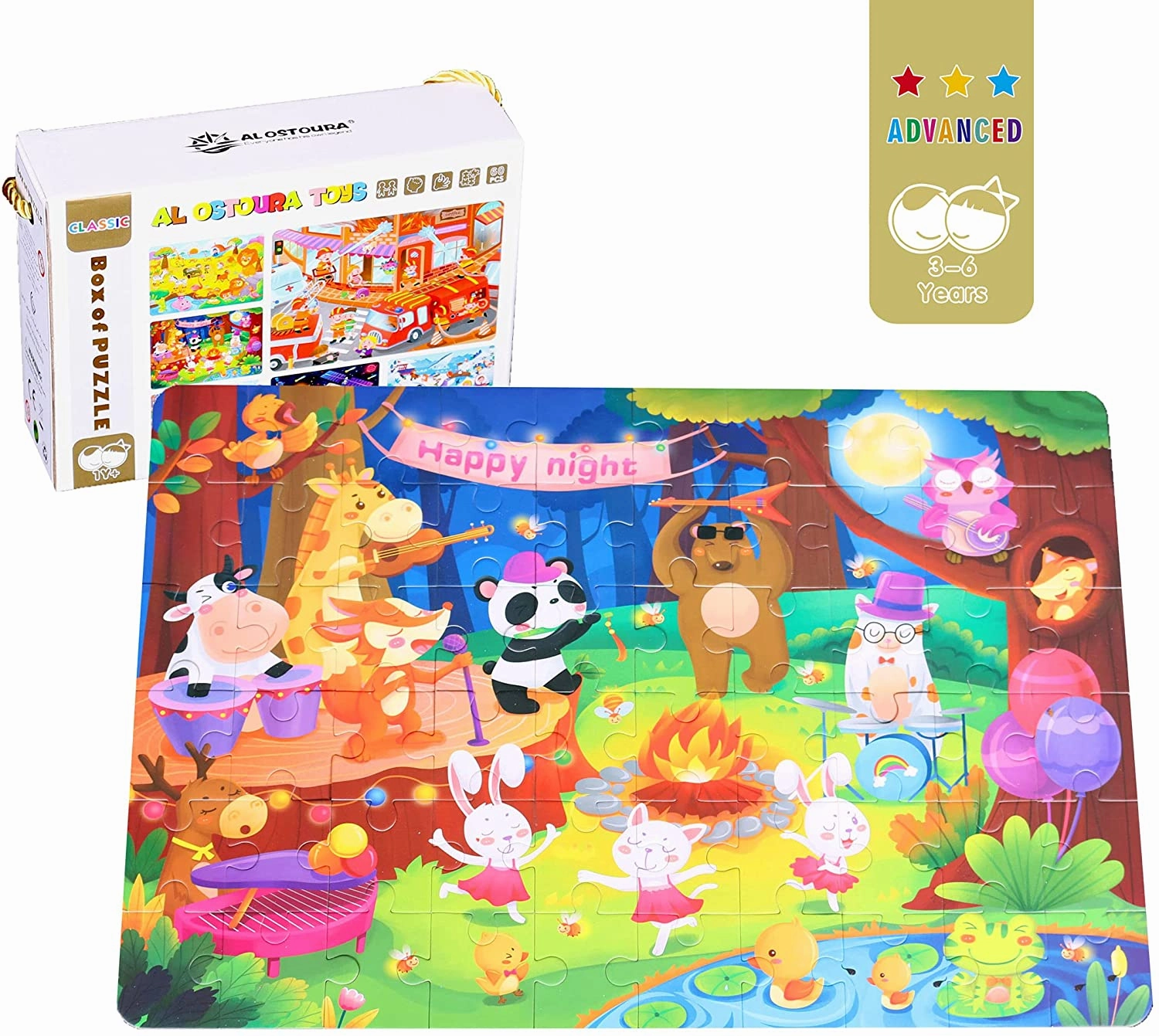 Campfire Night 60Pieces Jigsaw Puzzle