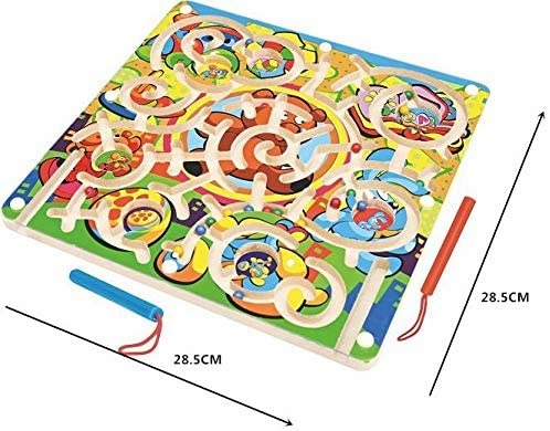 Cartoon animal magnetic pen maze