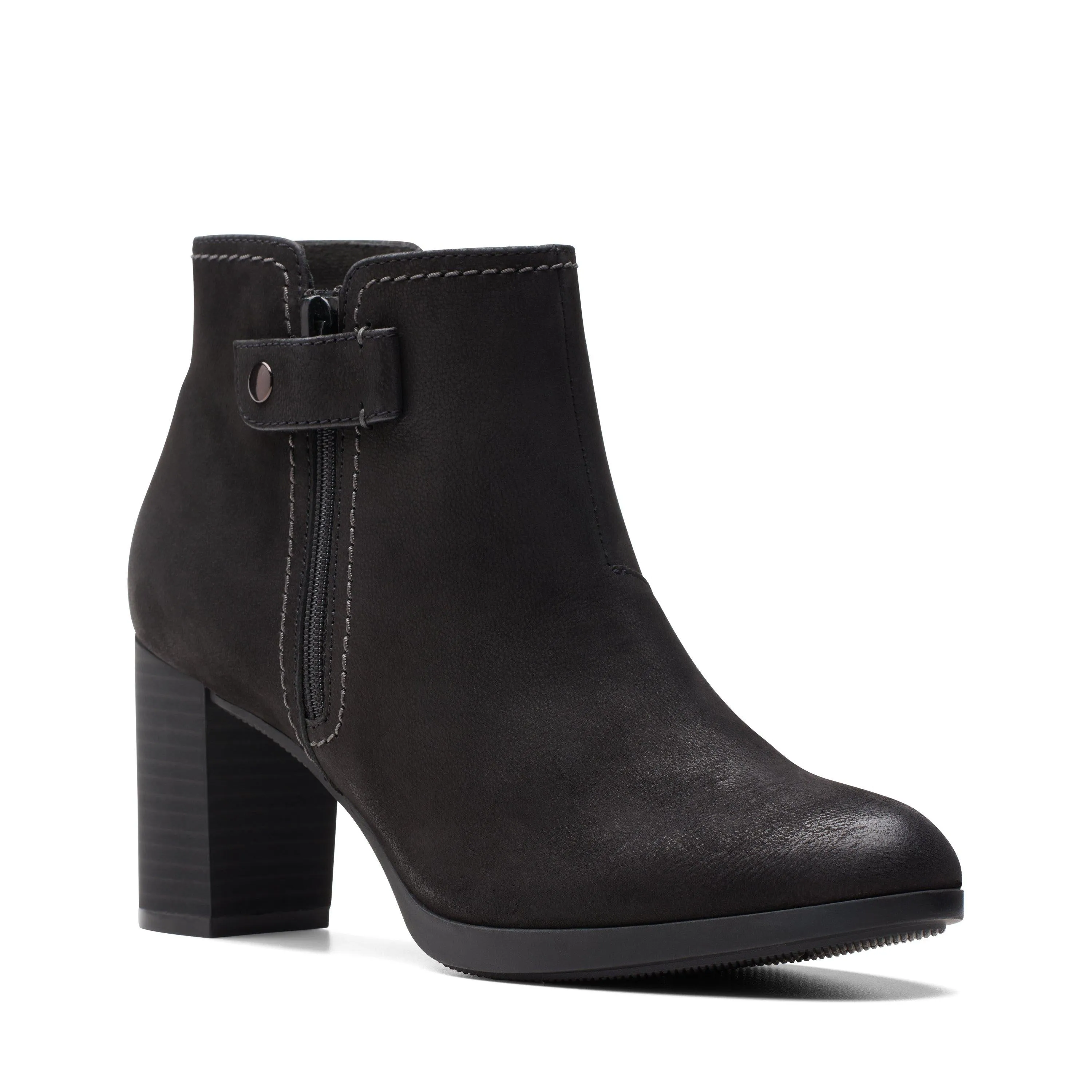 Clarks Bayla Glow in Black Nubuck