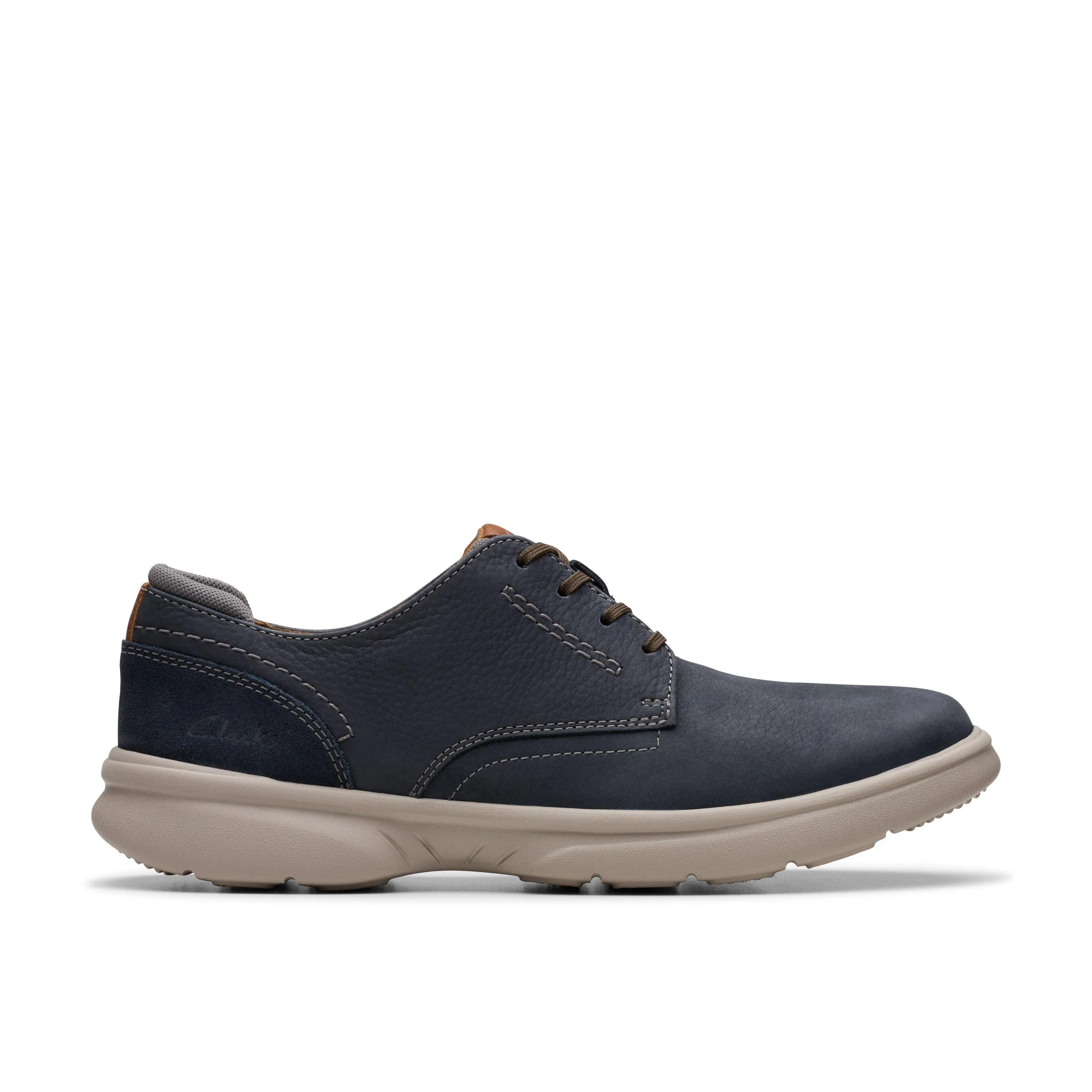 Clarks Bradley Plain in Blue Nubuck
