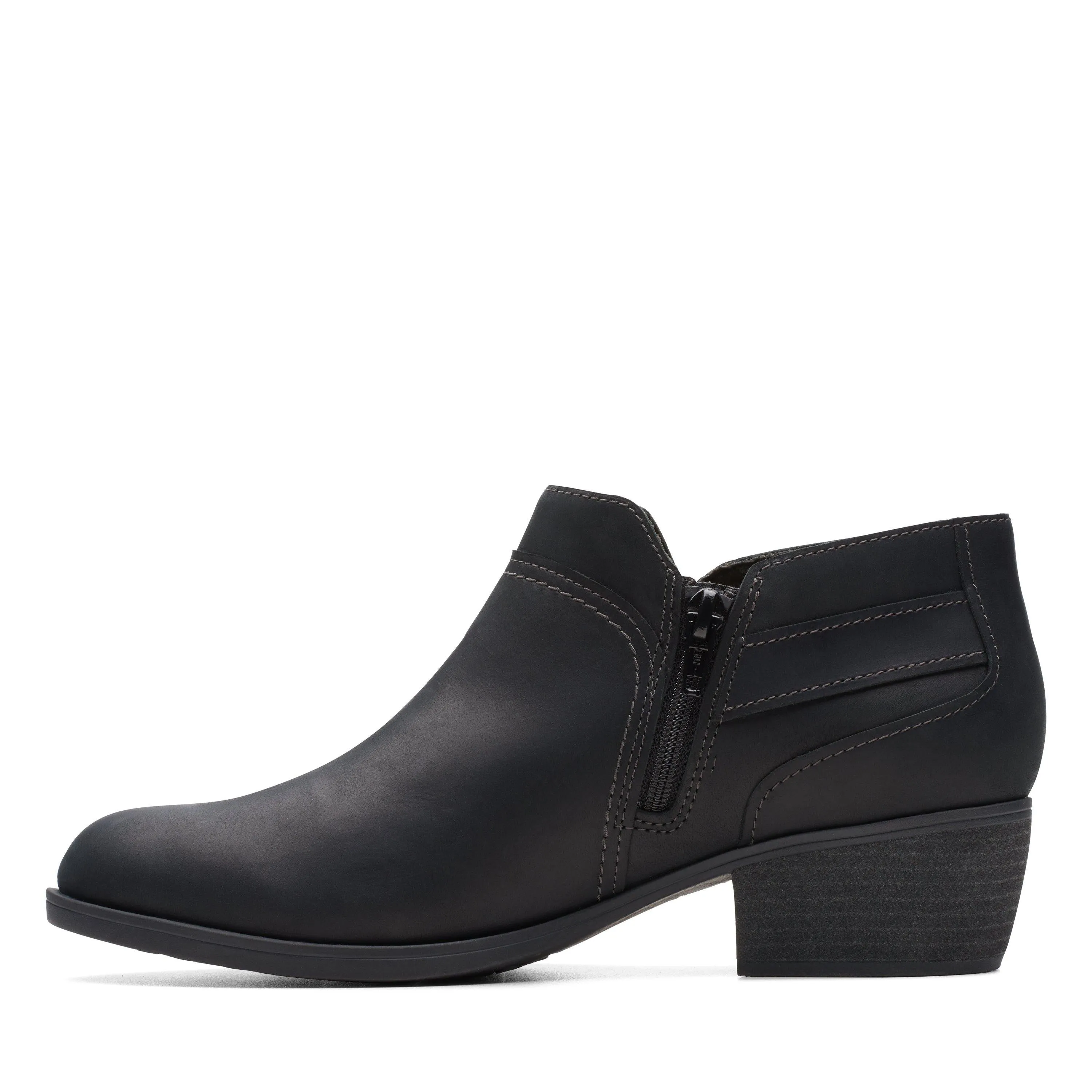 Clarks Charlten Grace in Black Leather