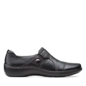 Clarks Cora Poppy in Black Leather