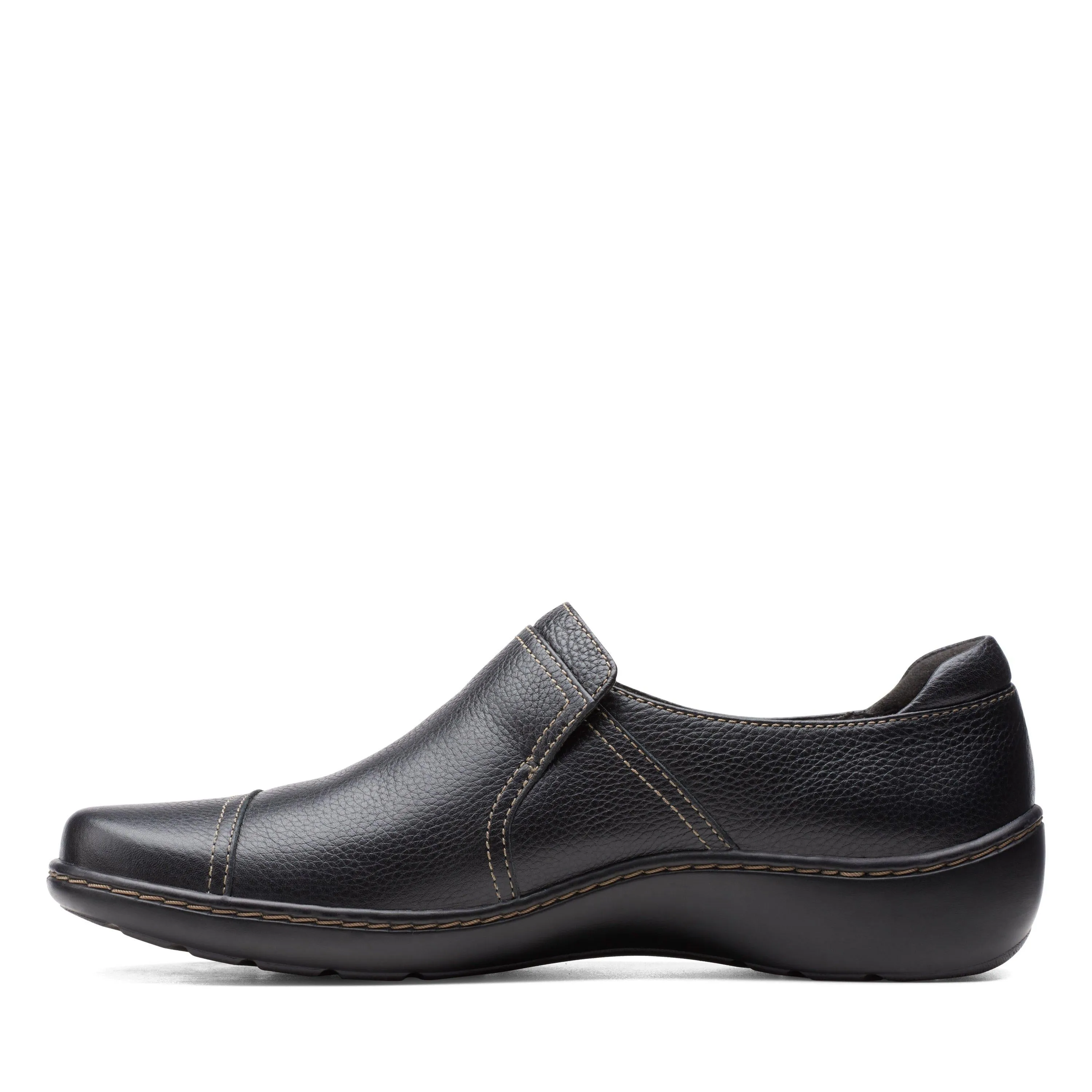 Clarks Cora Poppy in Black Leather