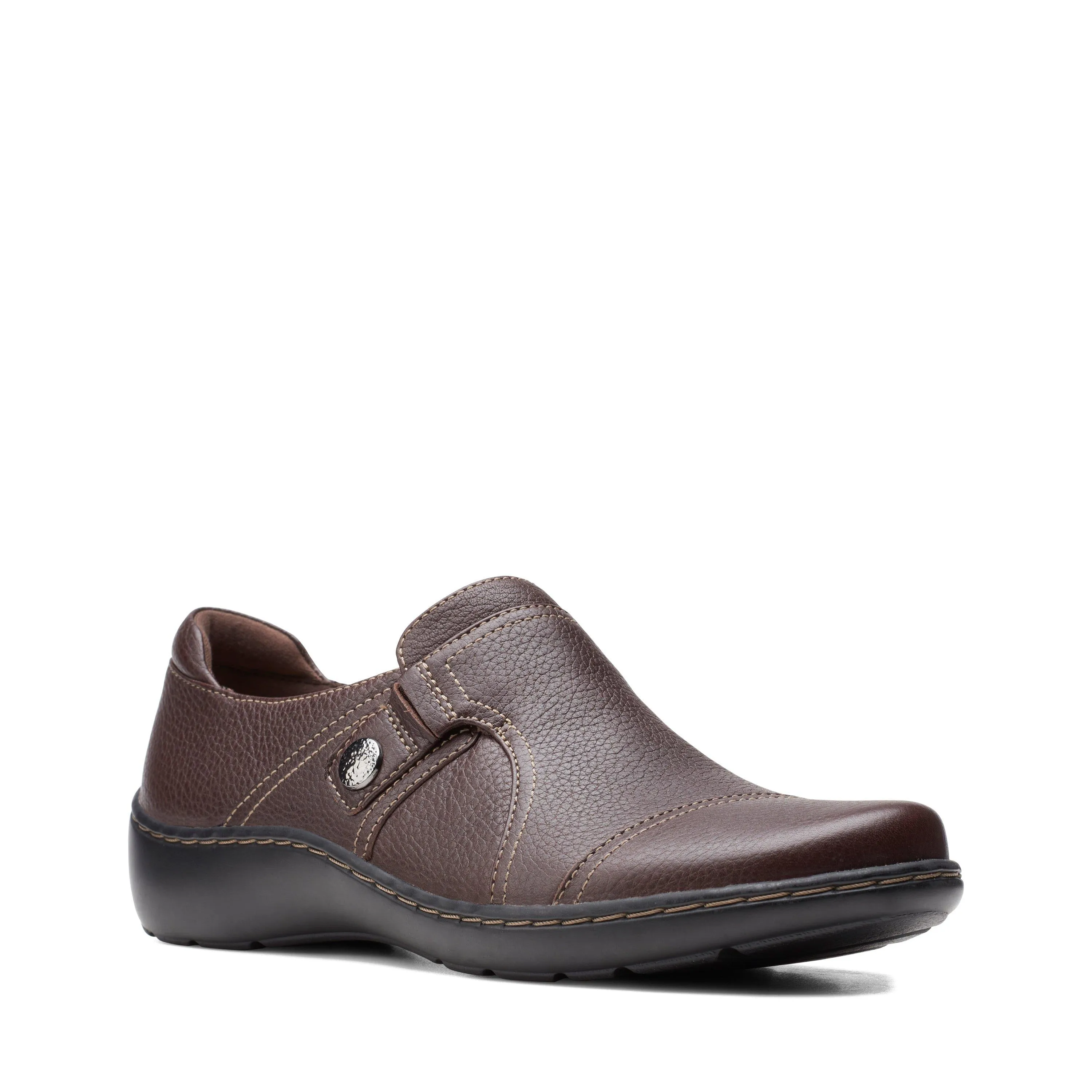 Clarks Cora Poppy in Brown Leather