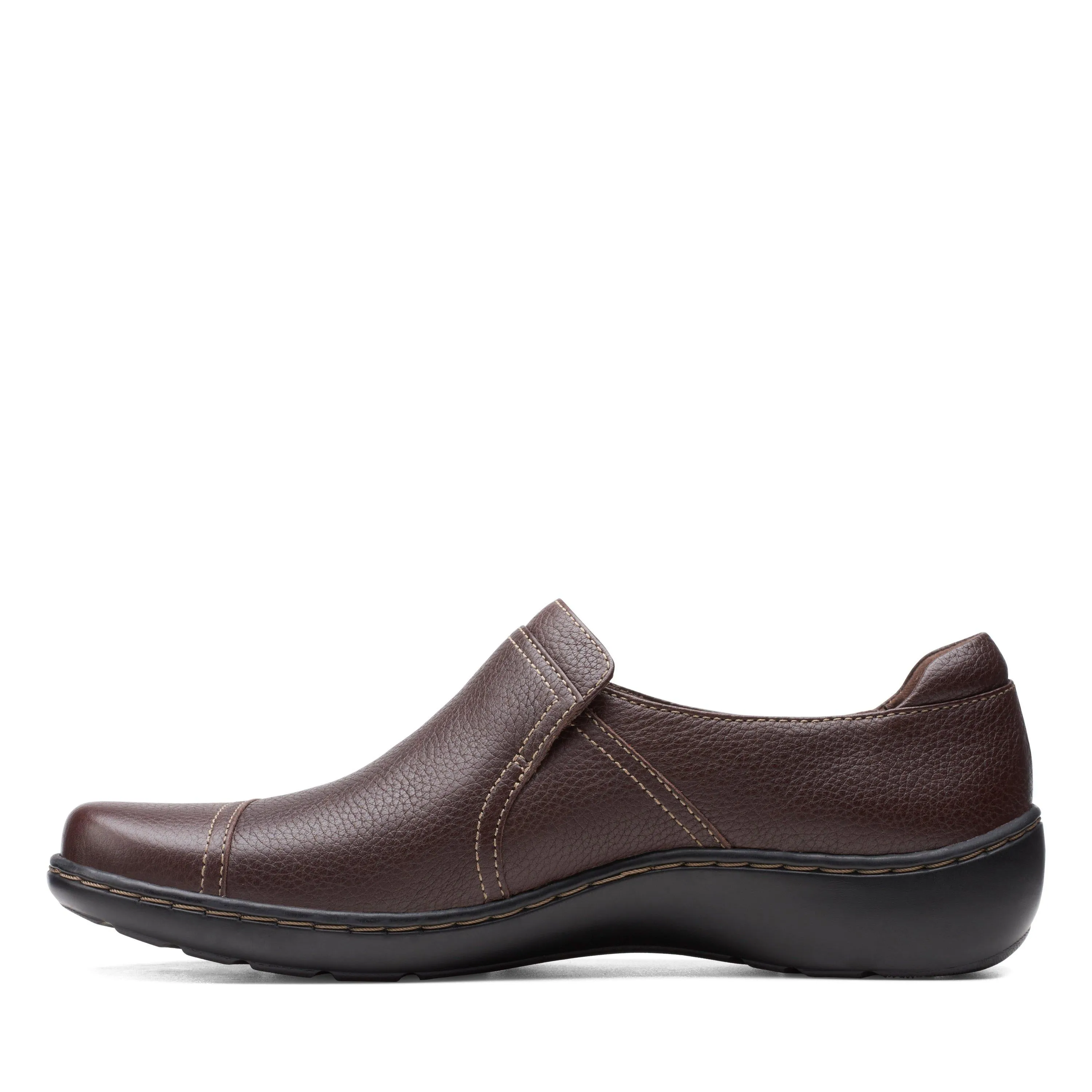 Clarks Cora Poppy in Brown Leather