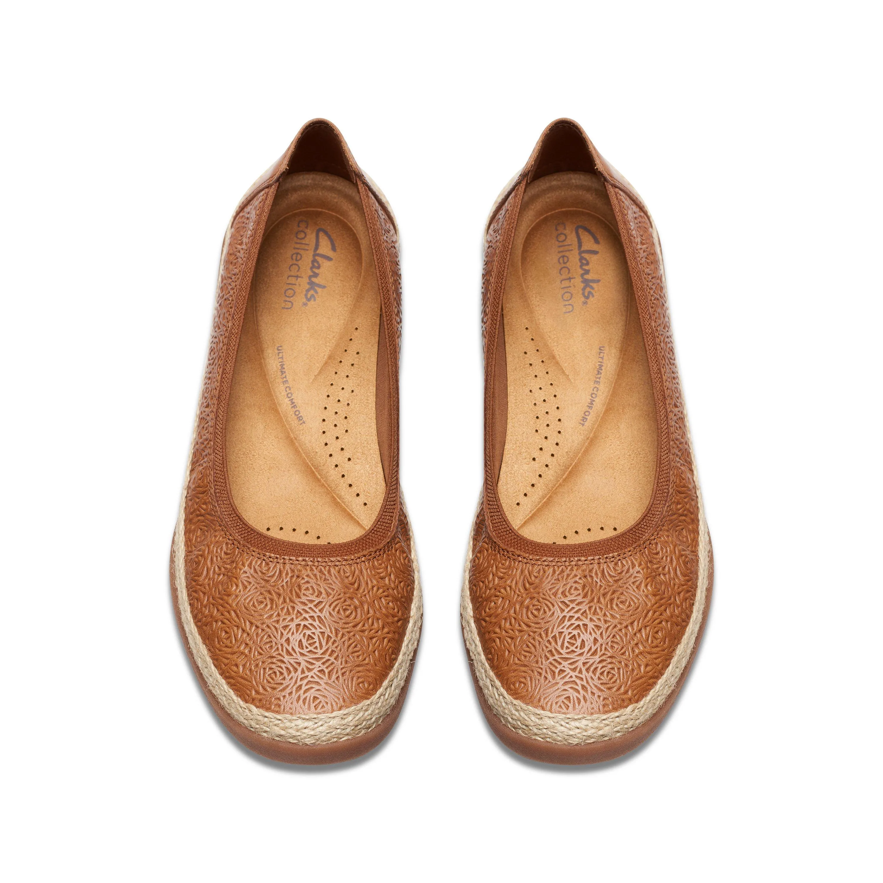 Clarks Elaina Rae in Brown Leather