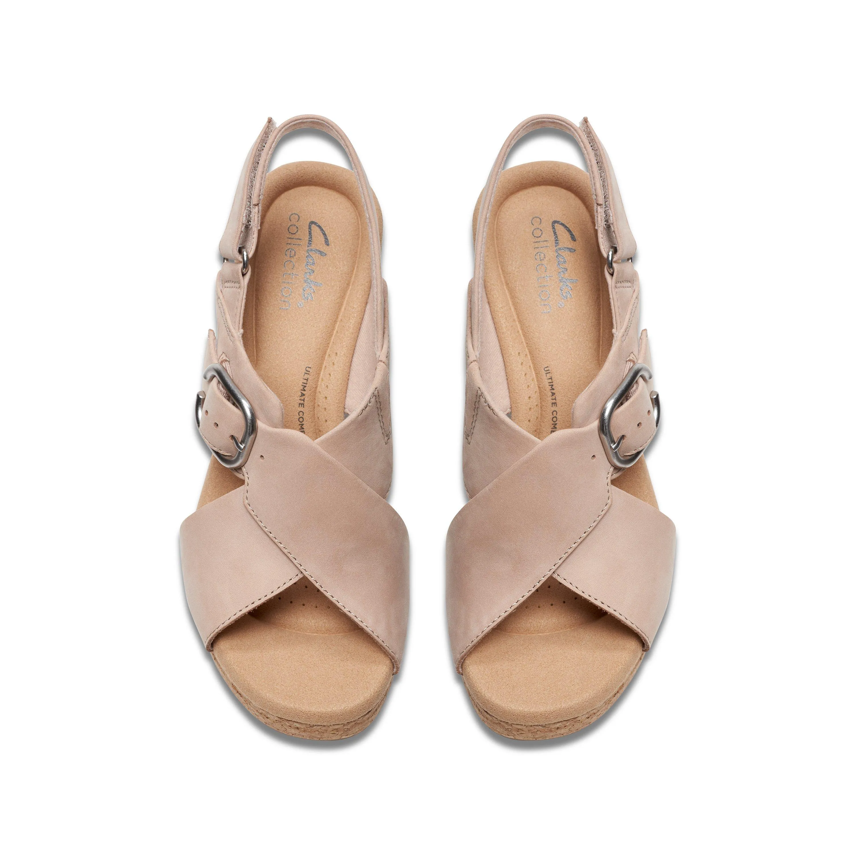 Clarks Giselle Dove in Beige Nubuck