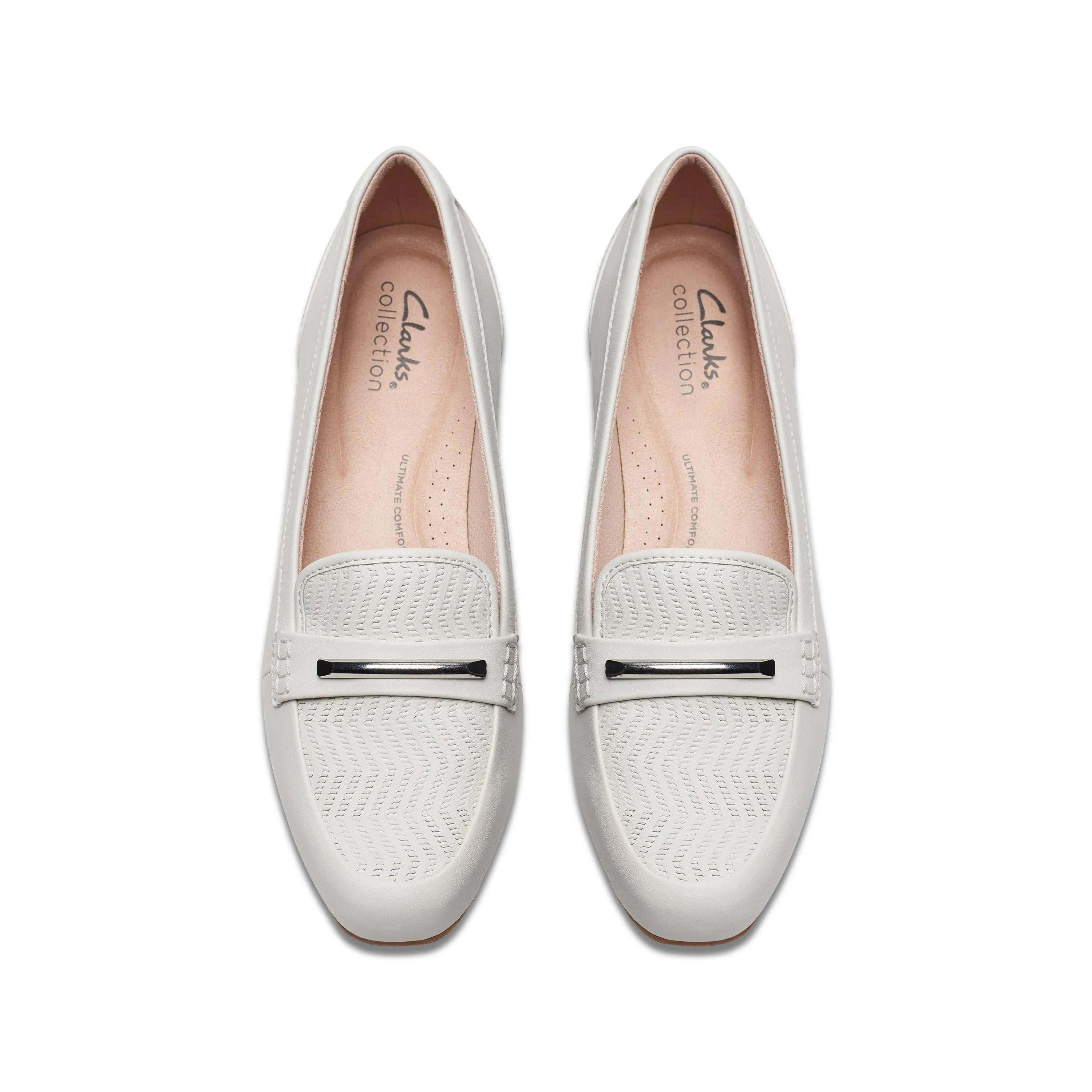 Clarks Juliet Aster in White Leather