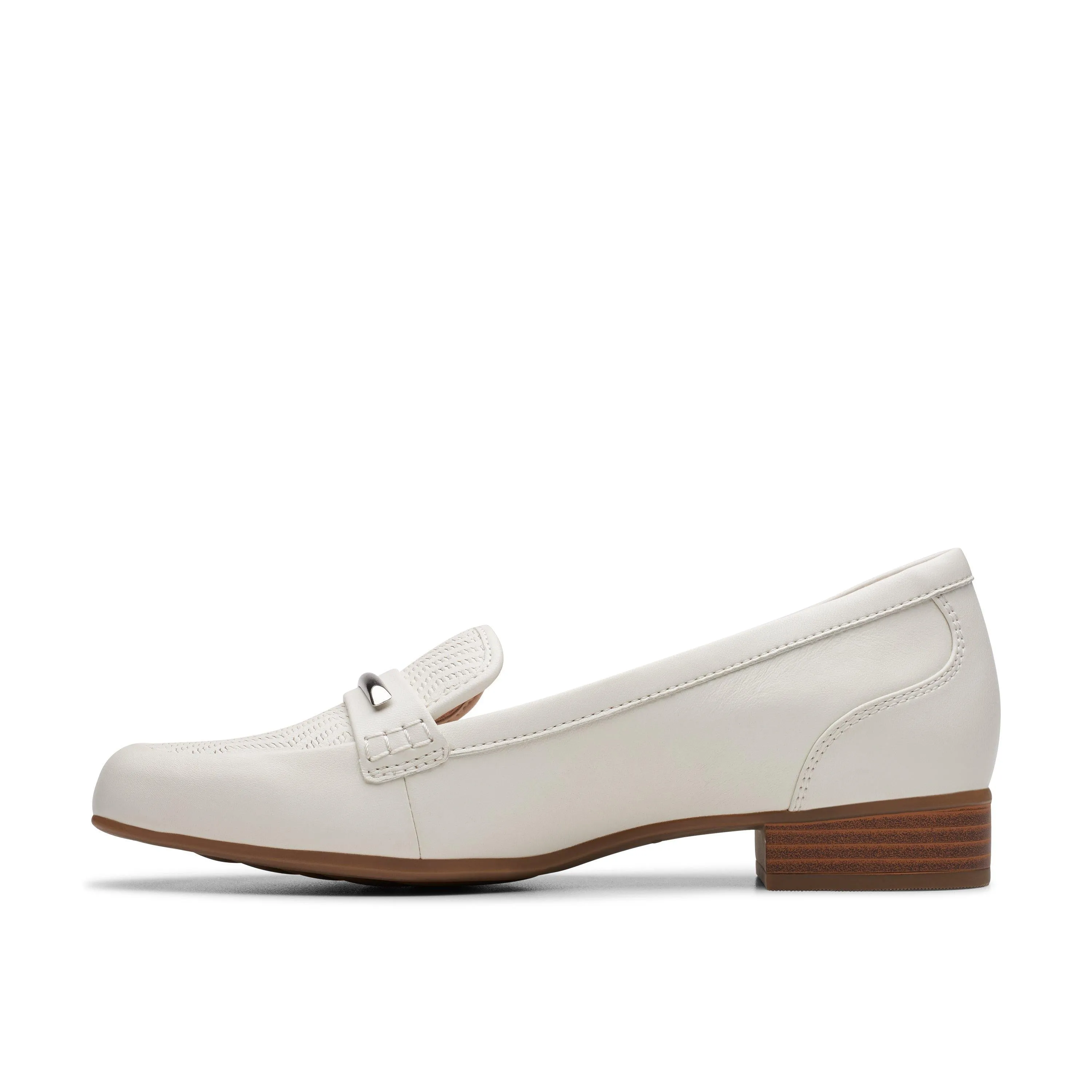 Clarks Juliet Aster in White Leather