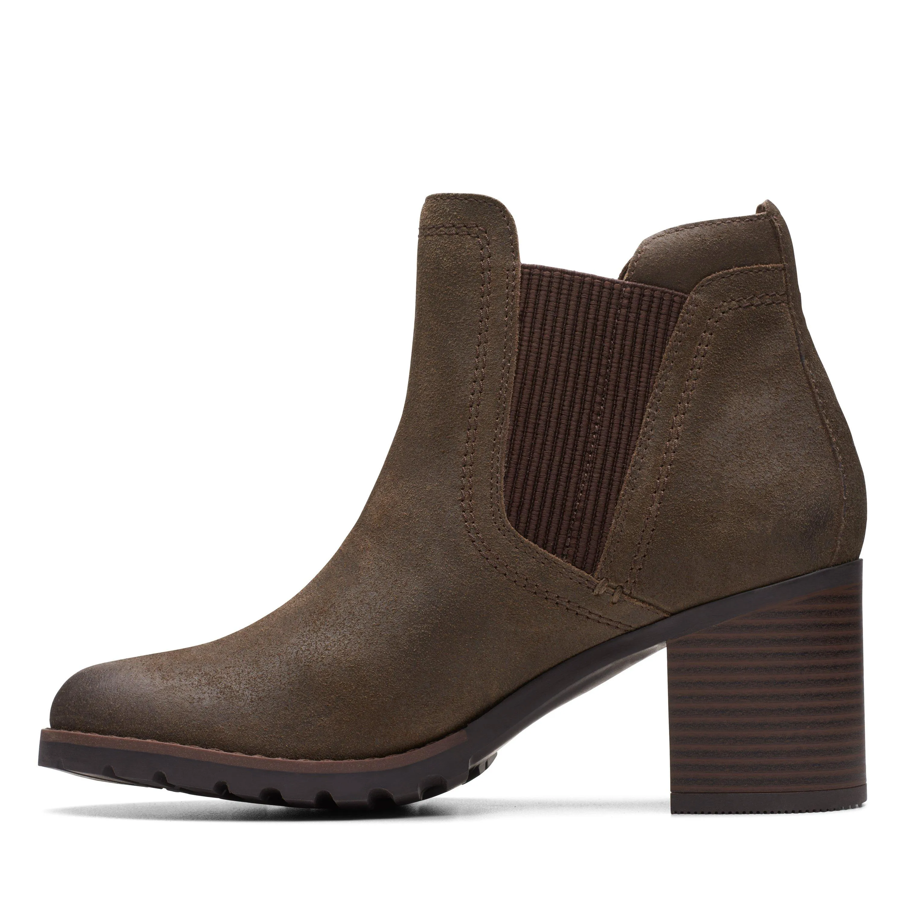 Clarks Leda Up in Green Suede