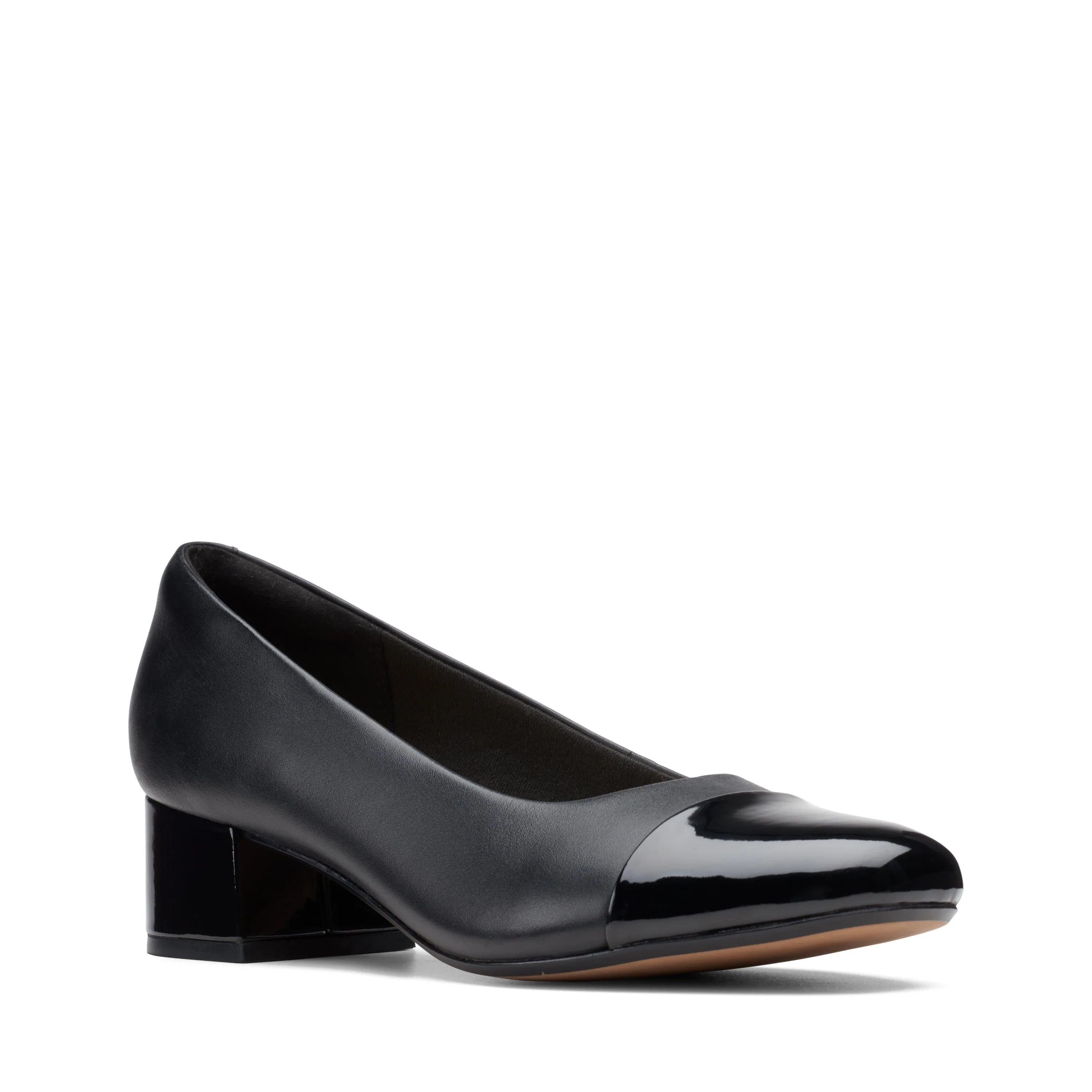 Clarks Marilyn Sara in Black Leather/Synthetic