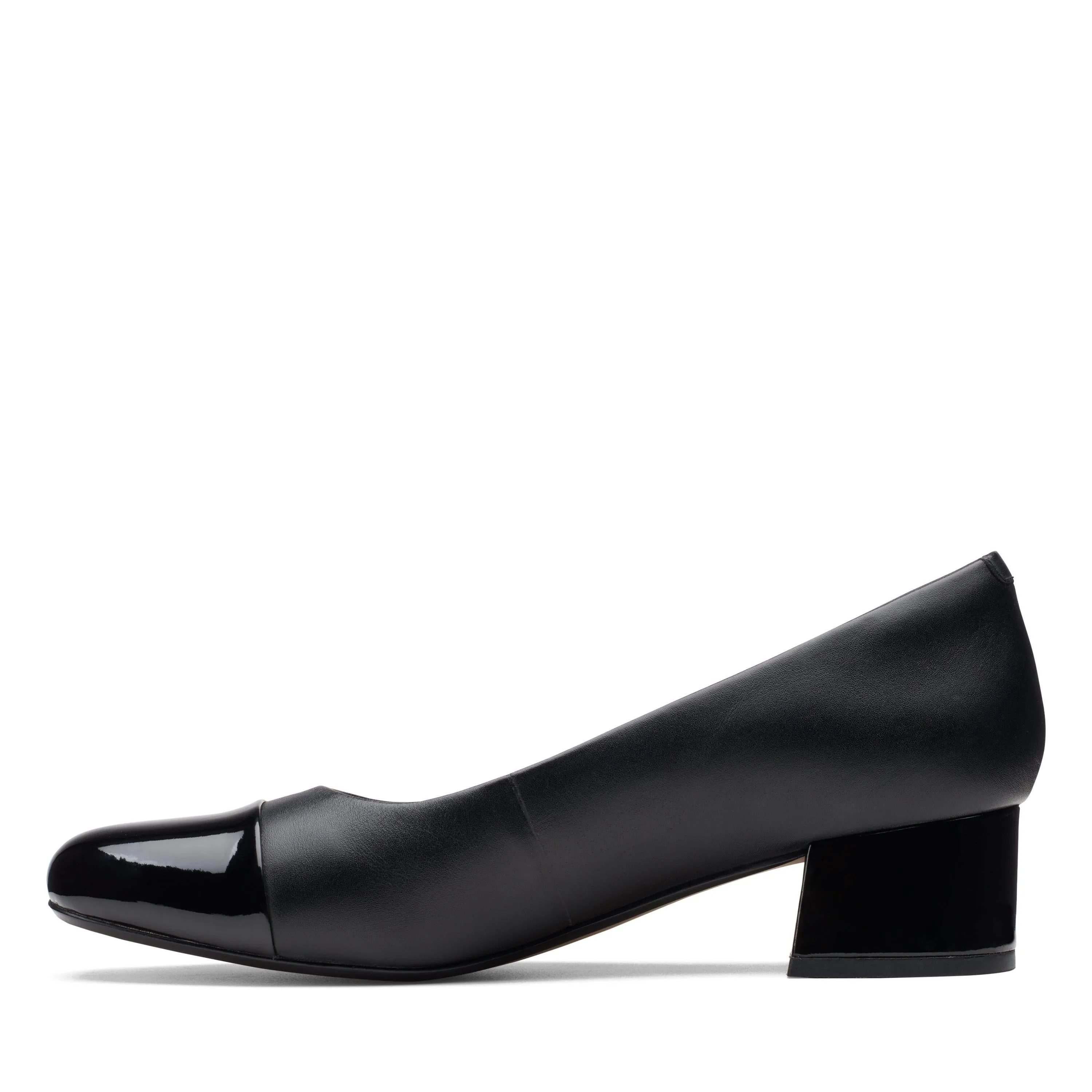 Clarks Marilyn Sara in Black Leather/Synthetic