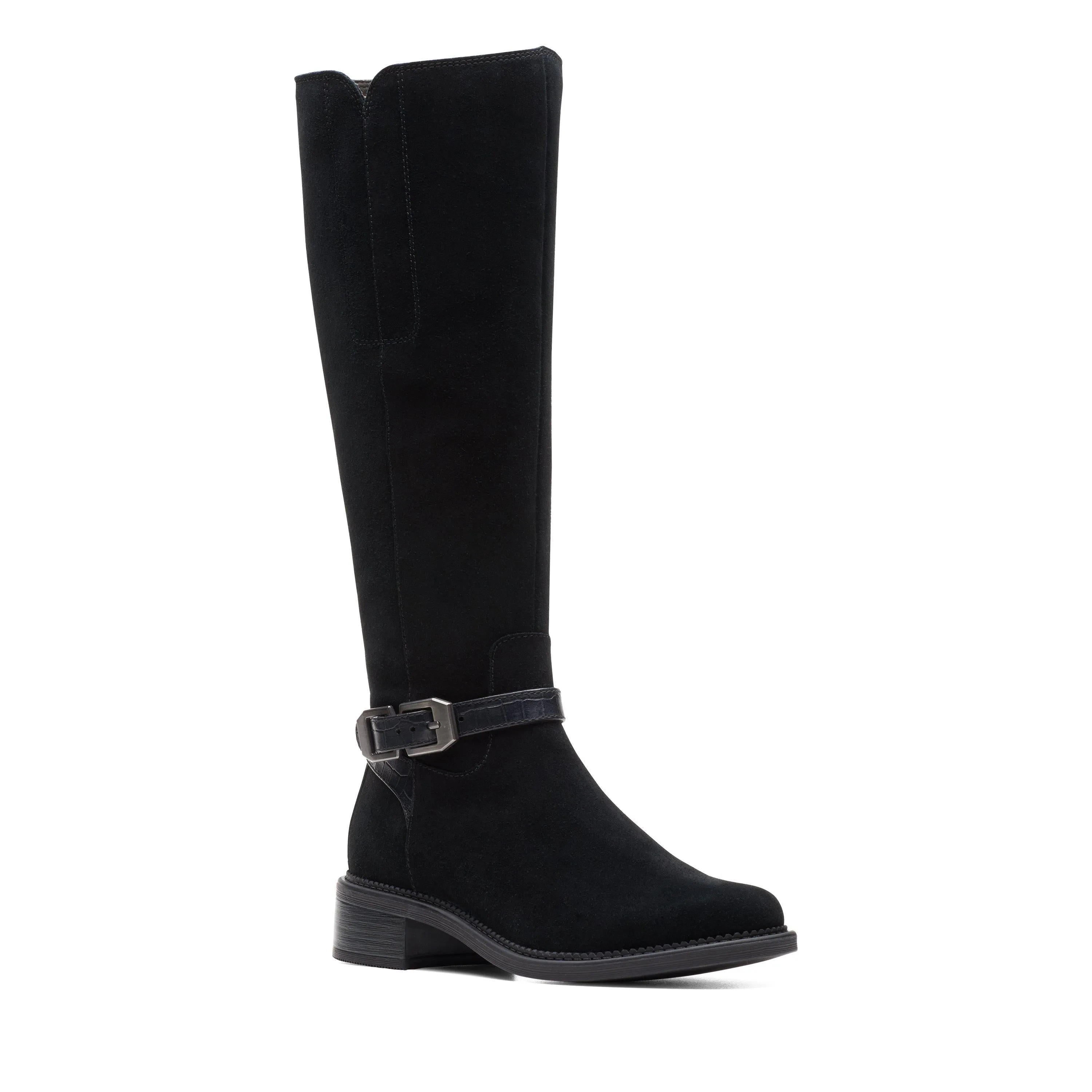 Clarks Maye Aster in Black Suede