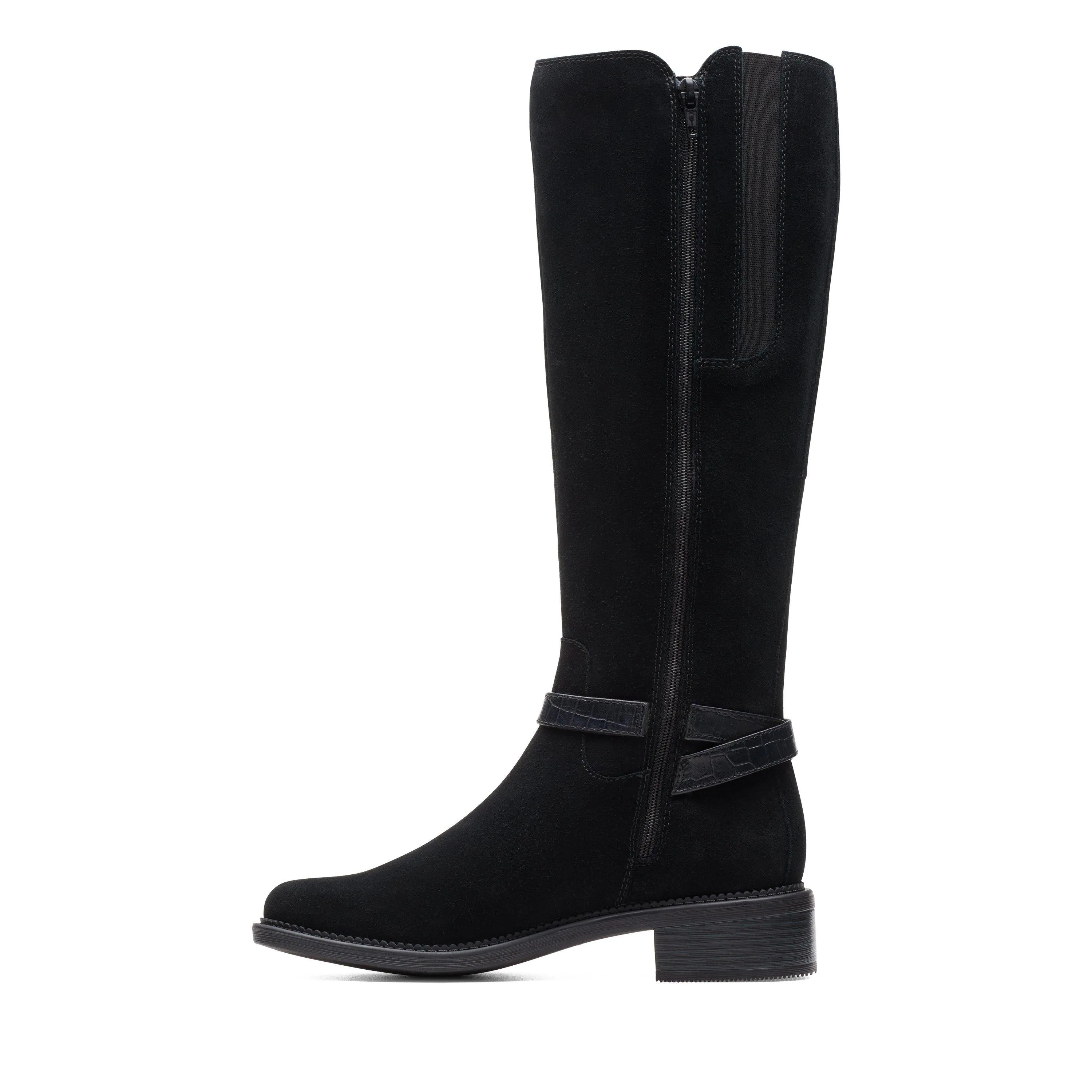 Clarks Maye Aster in Black Suede