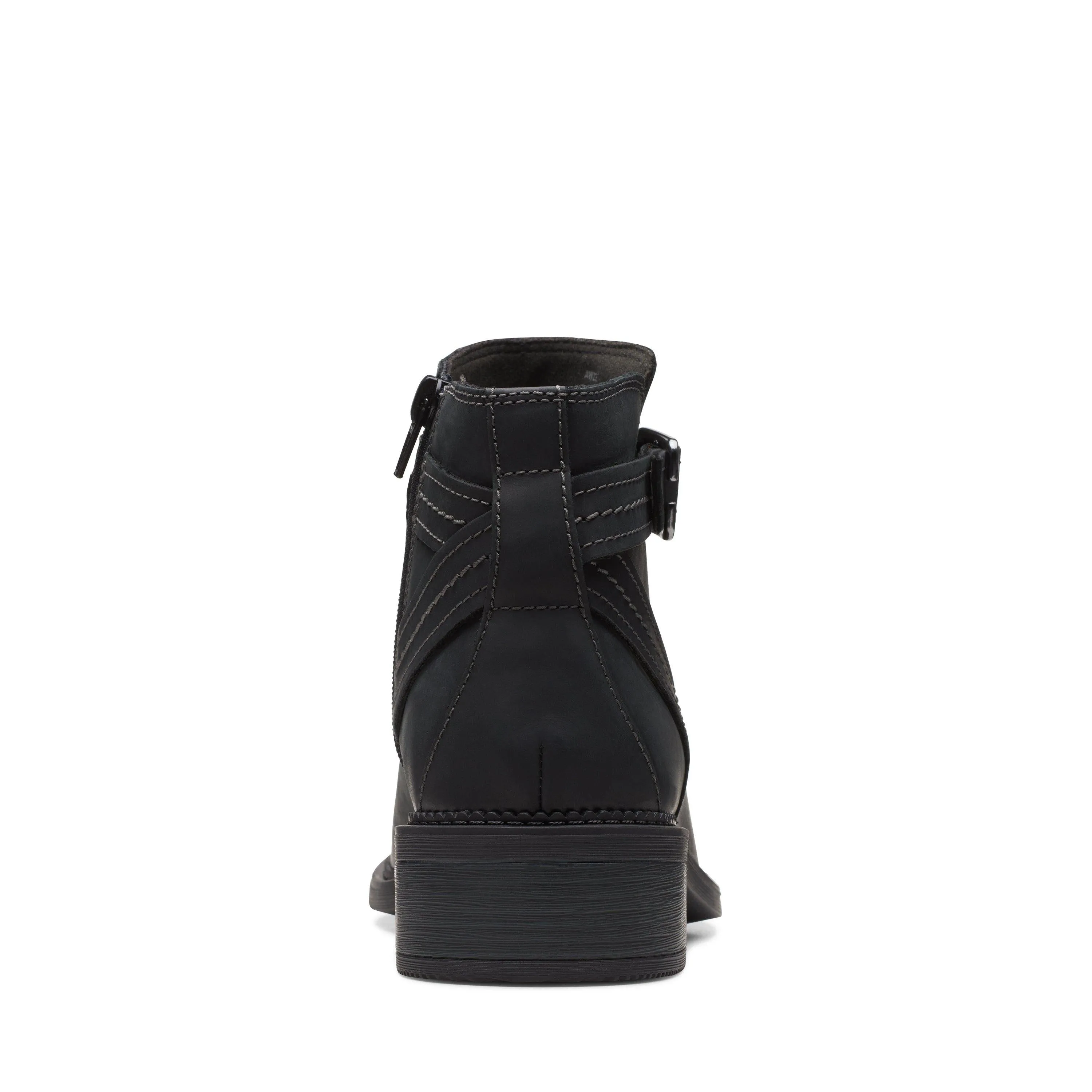 Clarks Maye Strap in Black Leather