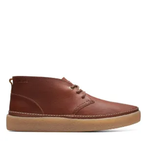 Clarks Oakpark Mid in Brown Leather