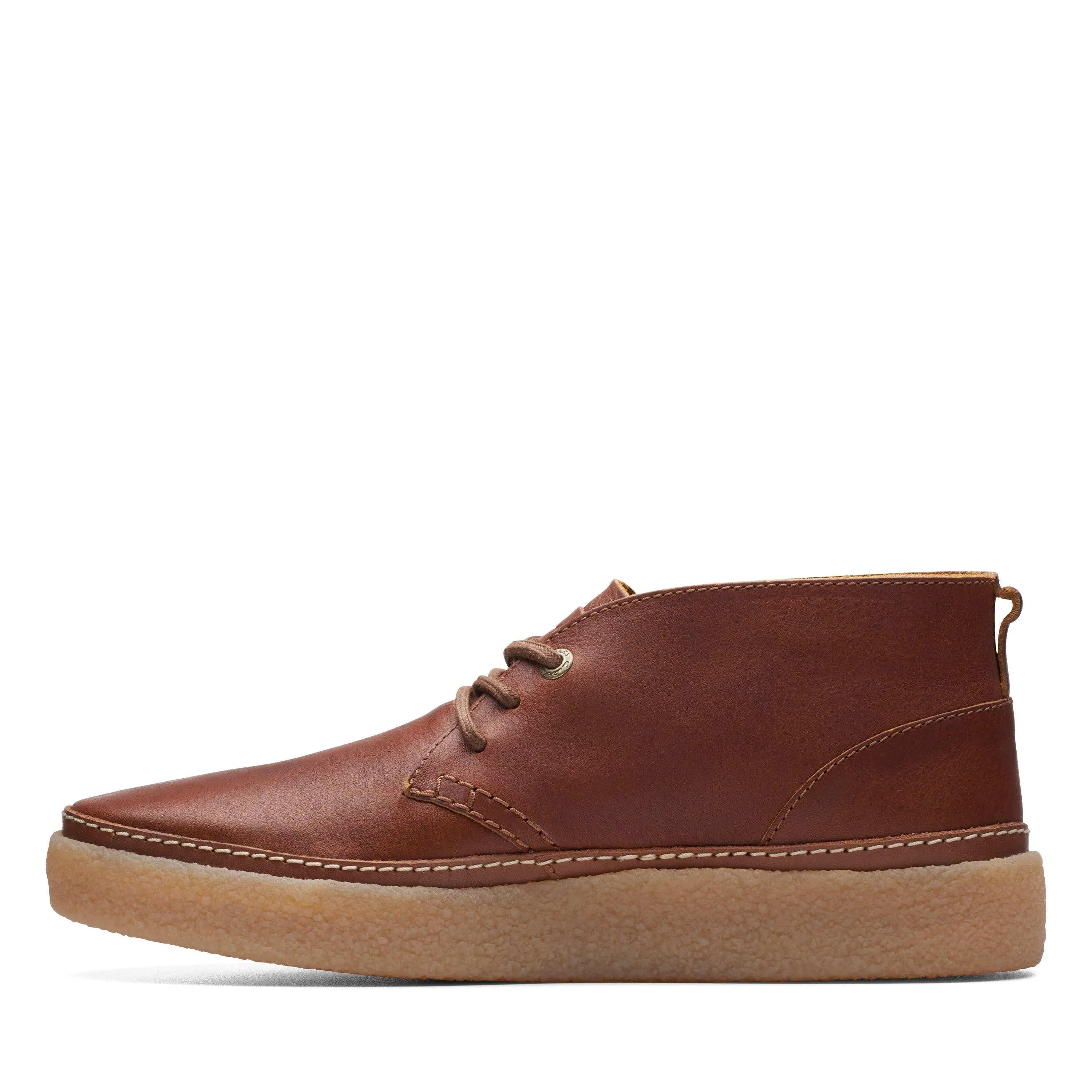 Clarks Oakpark Mid in Brown Leather