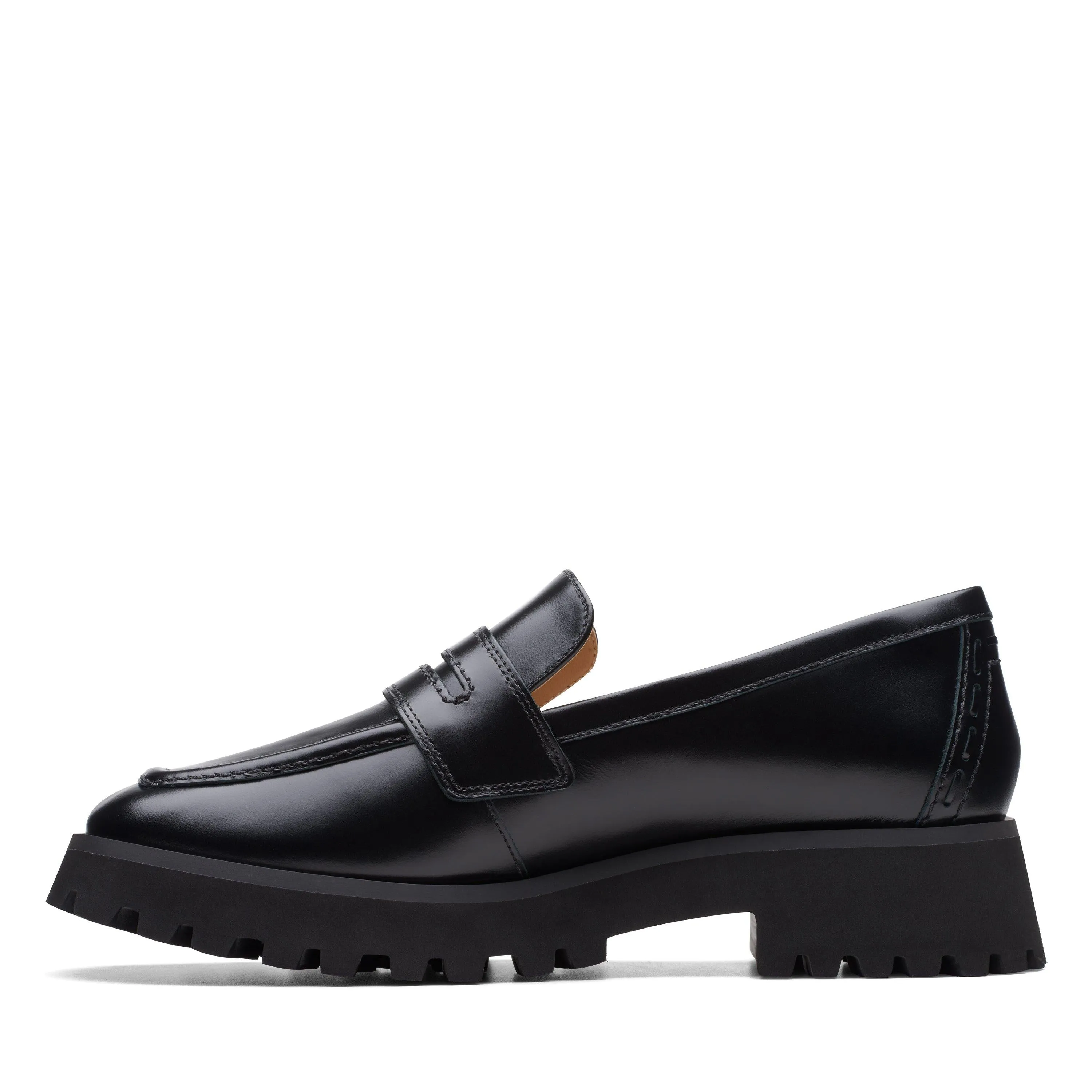 Clarks Stayso Edge in Black Leather