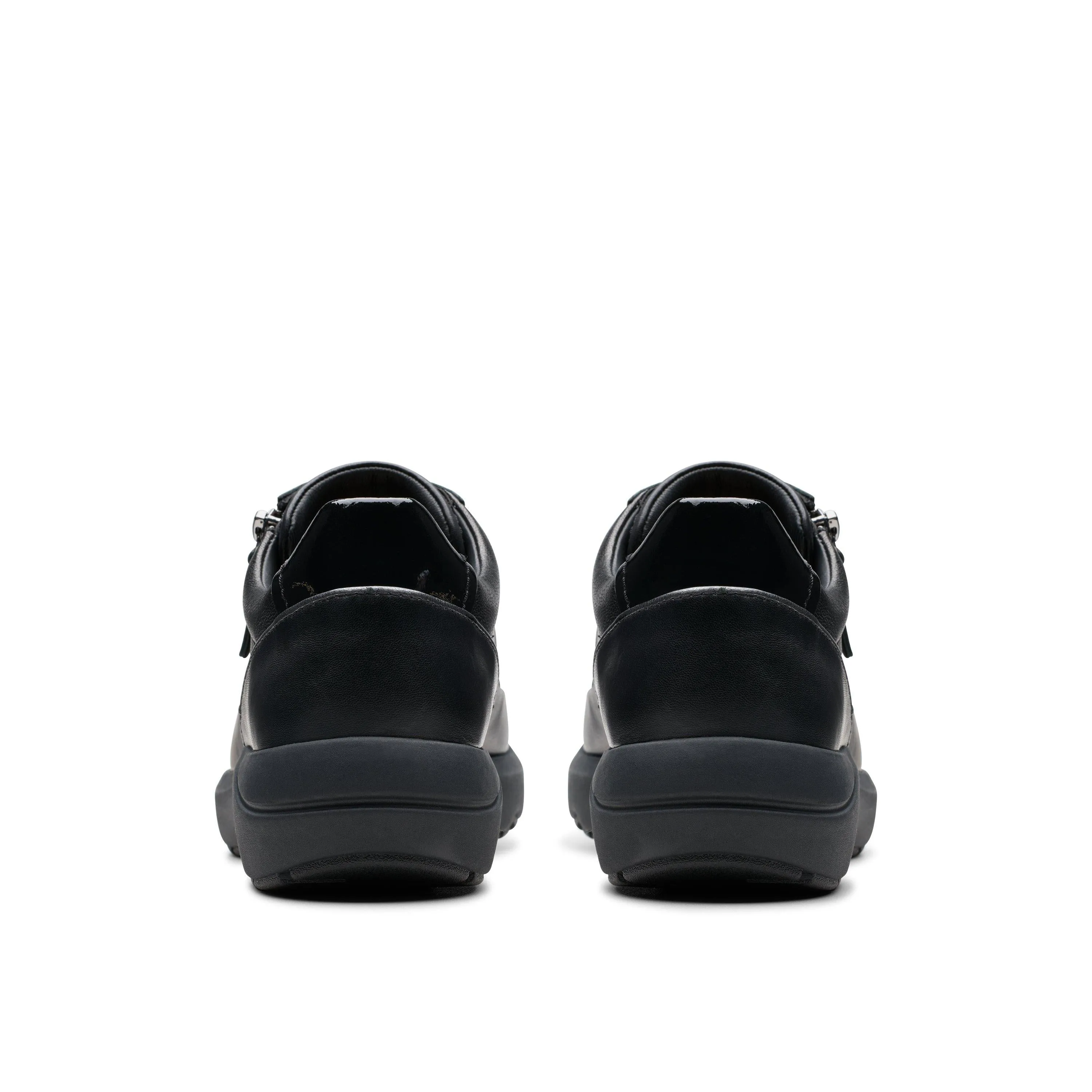 Clarks Tivoli Zip in Black Leather
