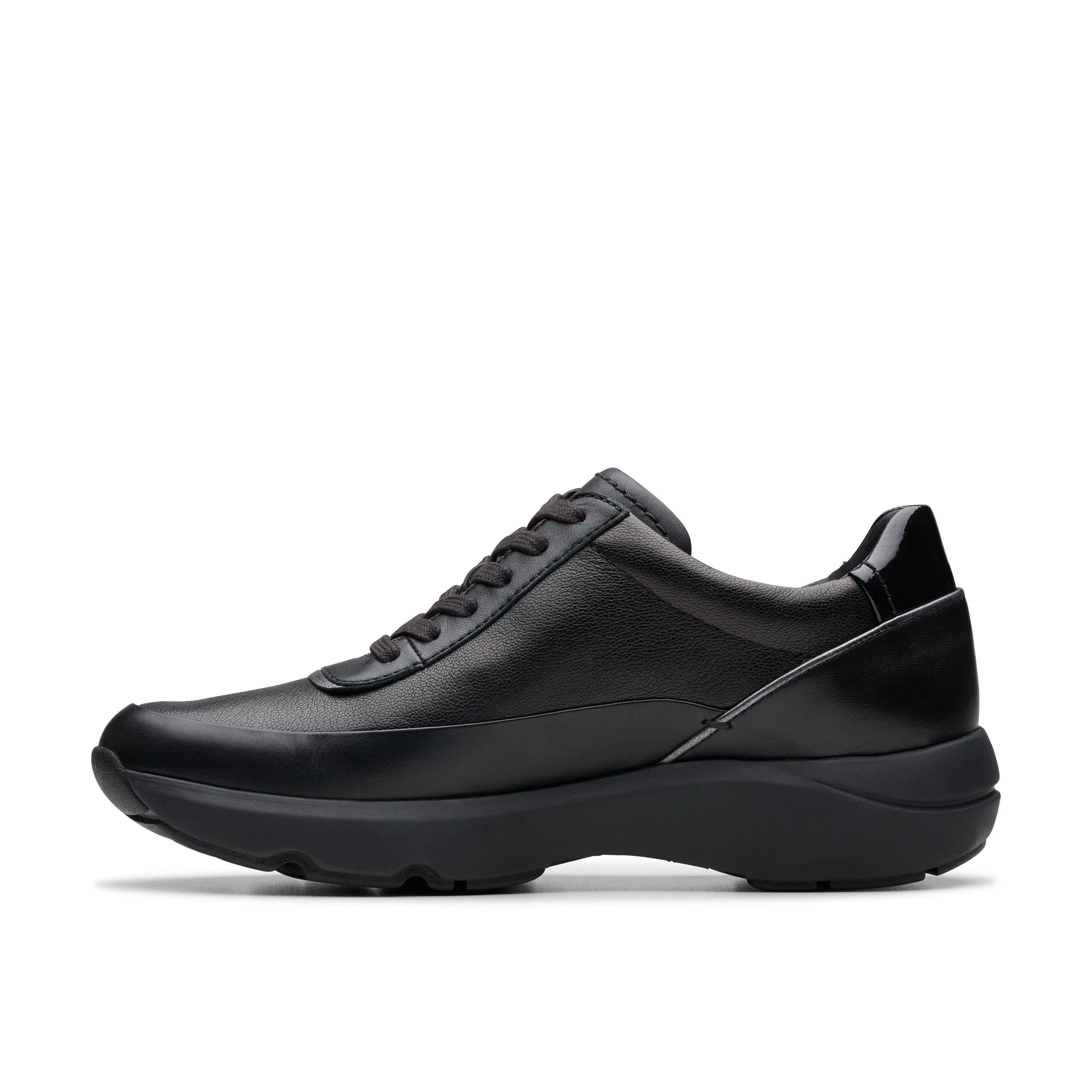 Clarks Tivoli Zip in Black Leather