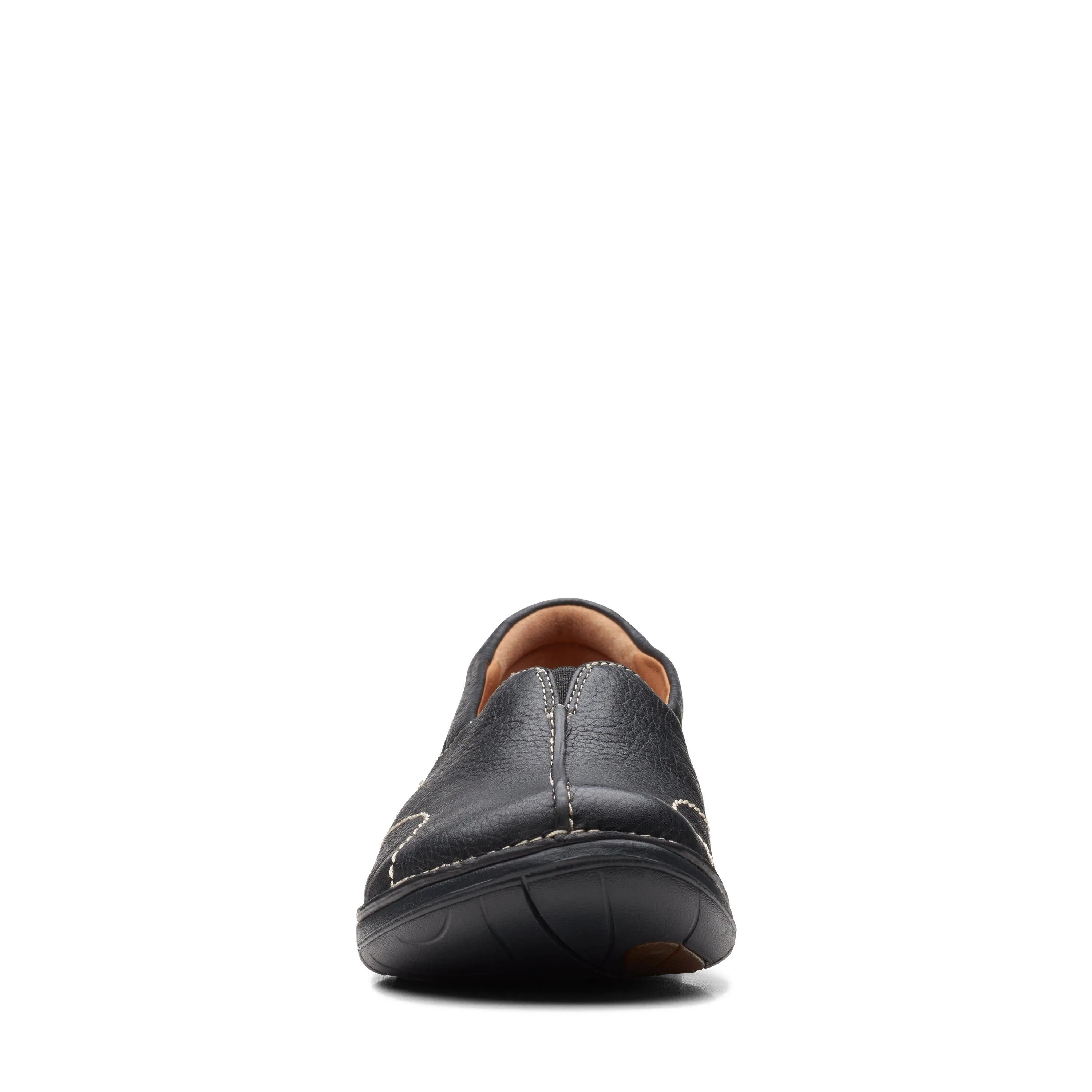 Clarks Un Loop Stride in Black Leather