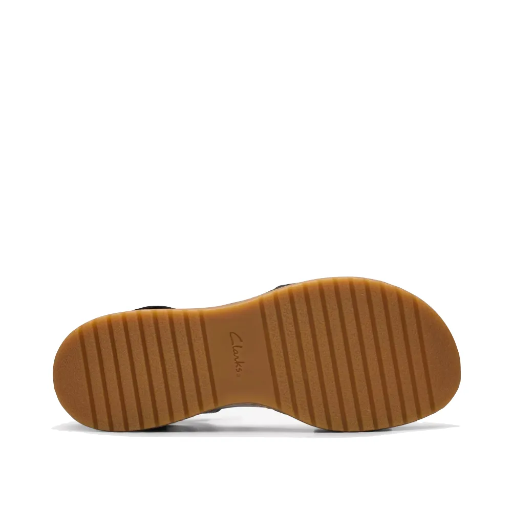 Clarks Women's Kassanda Bar Wedge Sandal in Black