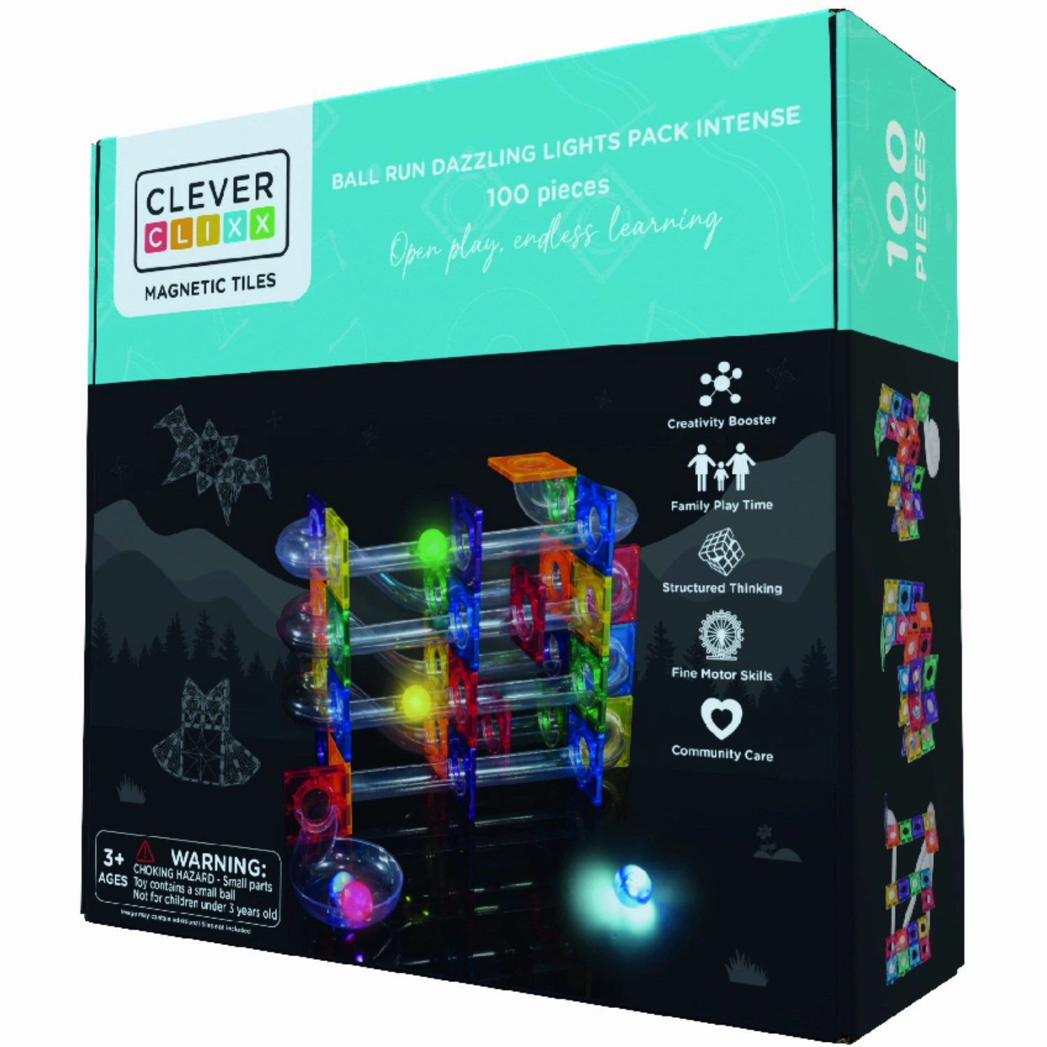 Cleverclixx Intense Ball Run Dazzling Lights Pack Intense 100 pieces