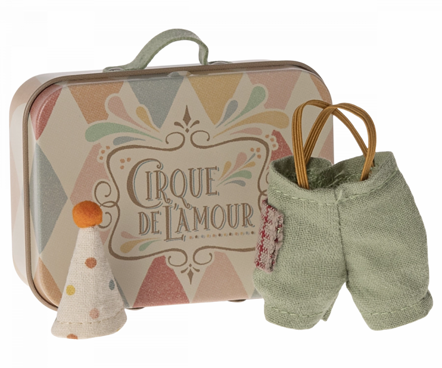 Clothes For Mouse - Clown Clothes In Suitcase