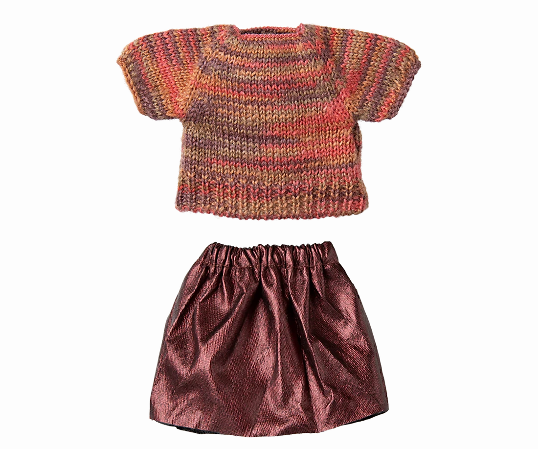 Clothes For Mouse - Skirt And Knitted Blouse