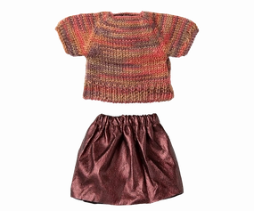 Clothes For Mouse - Skirt And Knitted Blouse