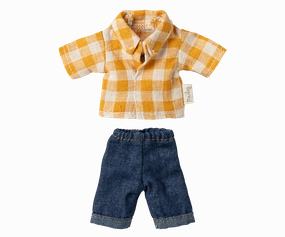 Clothes For Mouse - Yellow Checked Shirt And Pants