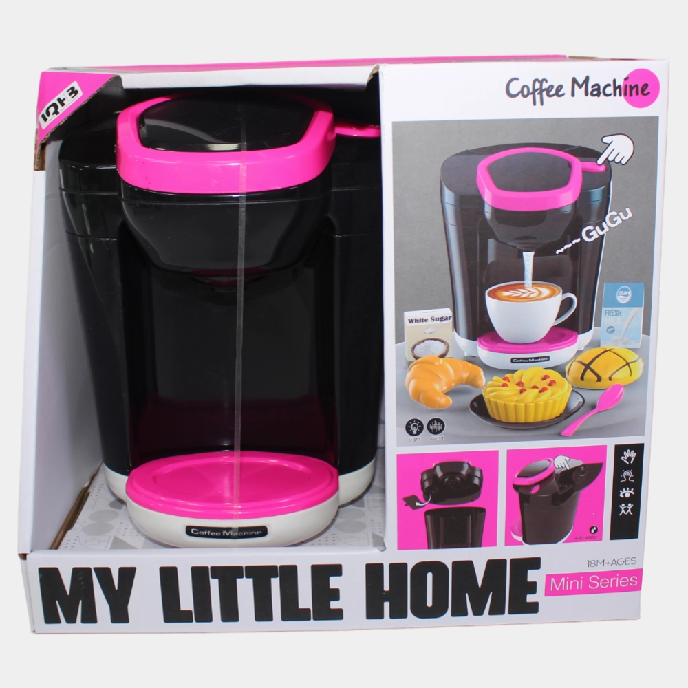 Coffee Machine Kitchen Toy  Black/Pink