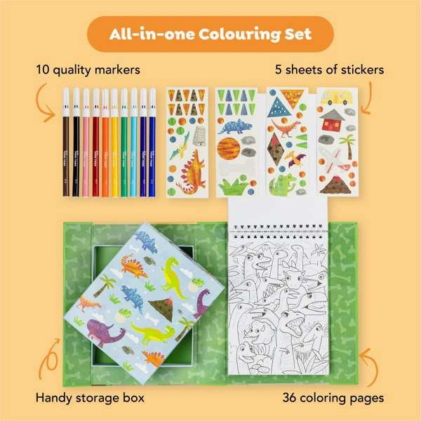 Colouring Set - Dinosaur