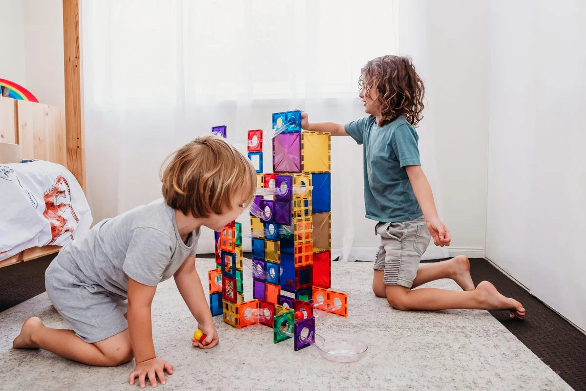 Connetix Magnetic Tiles Rainbow Ball Run 92 pieces