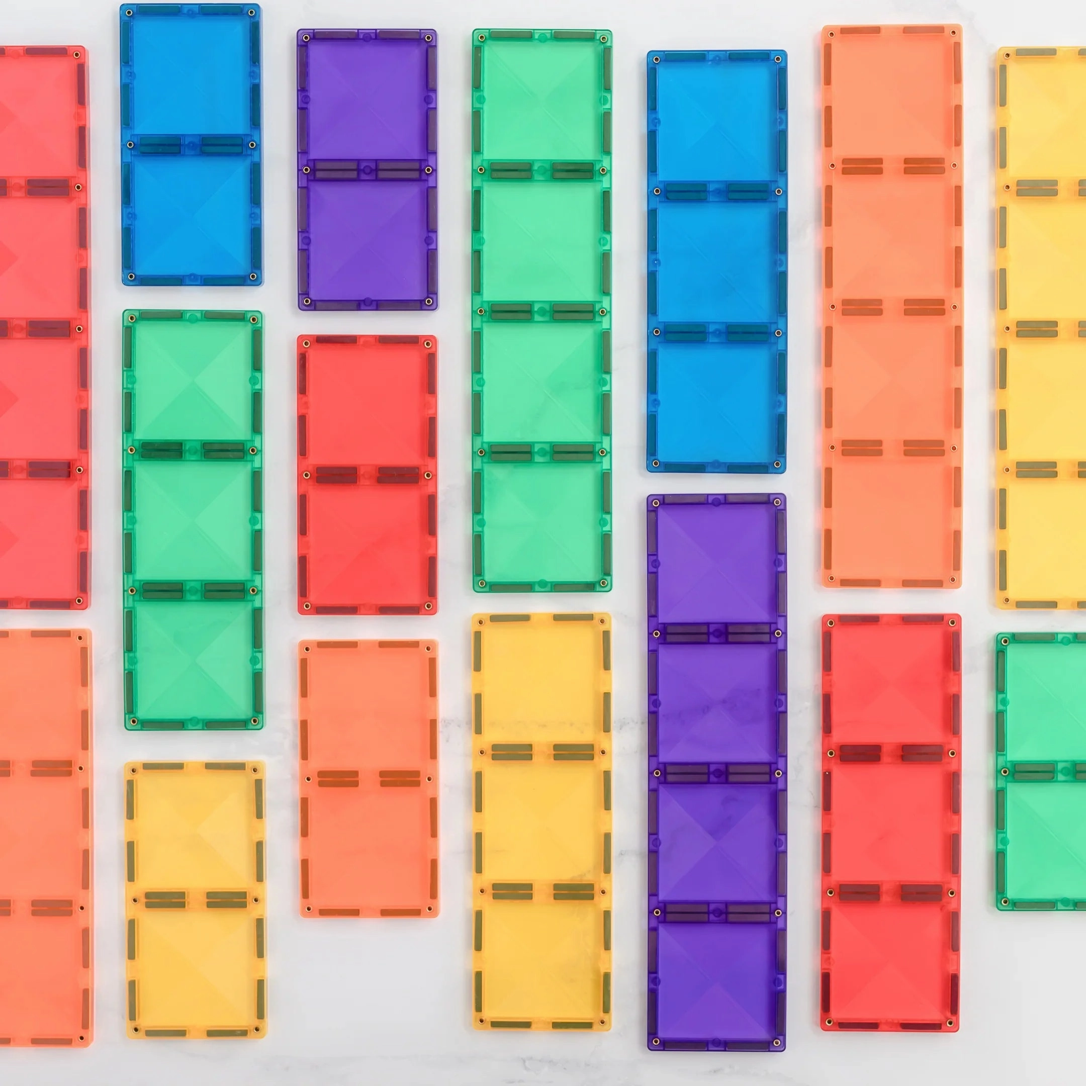 Connetix magnetic tiles Rainbow Rectangle 18 piece
