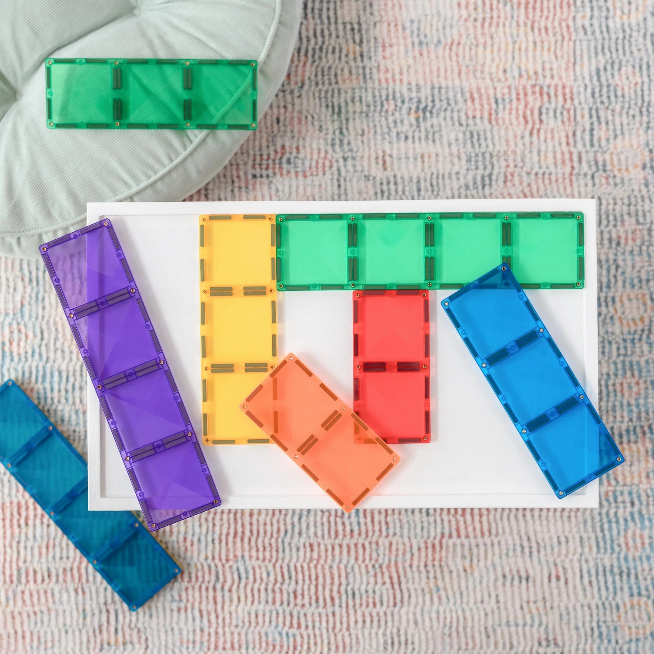 Connetix magnetic tiles Rainbow Rectangle 18 piece