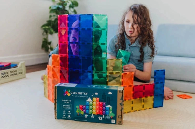 Connetix magnetic tiles Rainbow Rectangle 18 piece