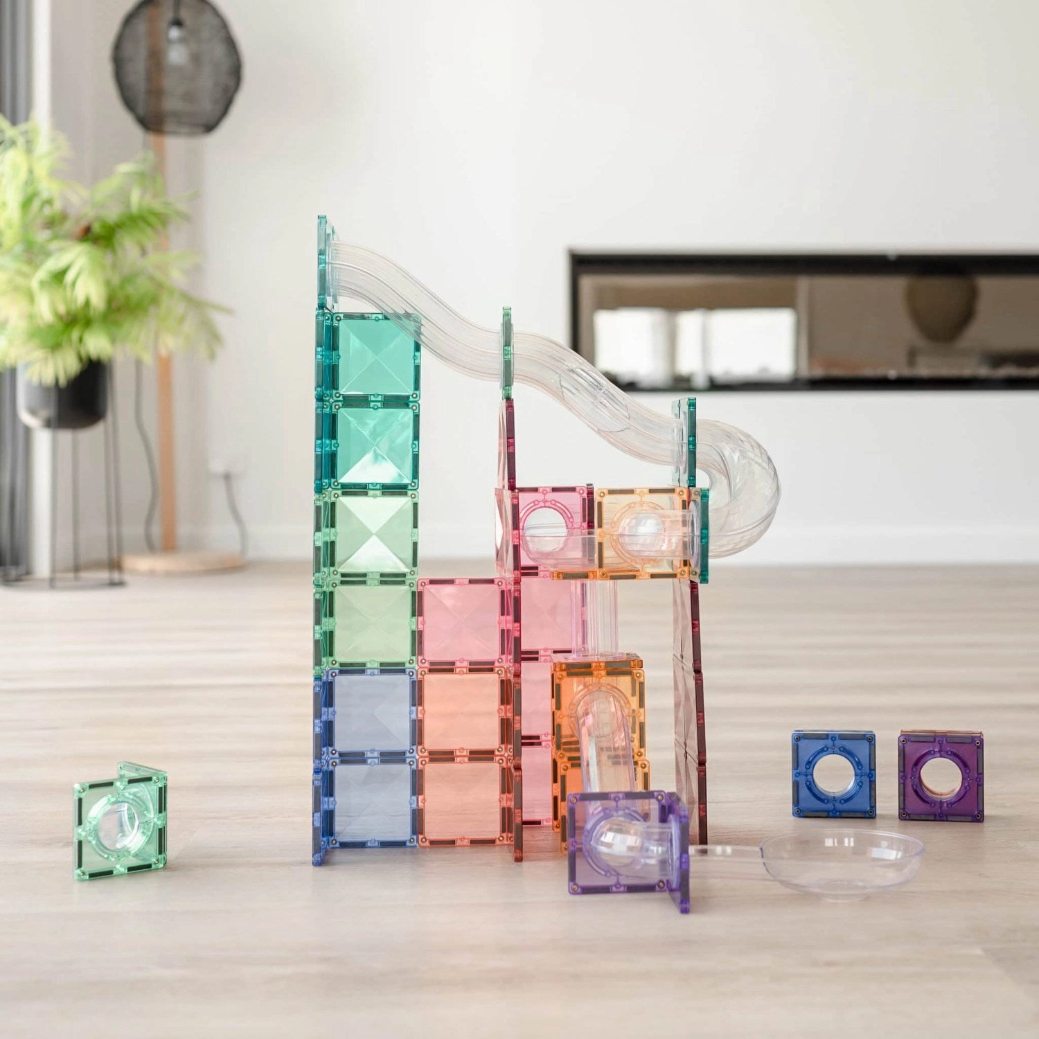 Connetix Pastel Ball Run Expansion Pack 80 Pieces
