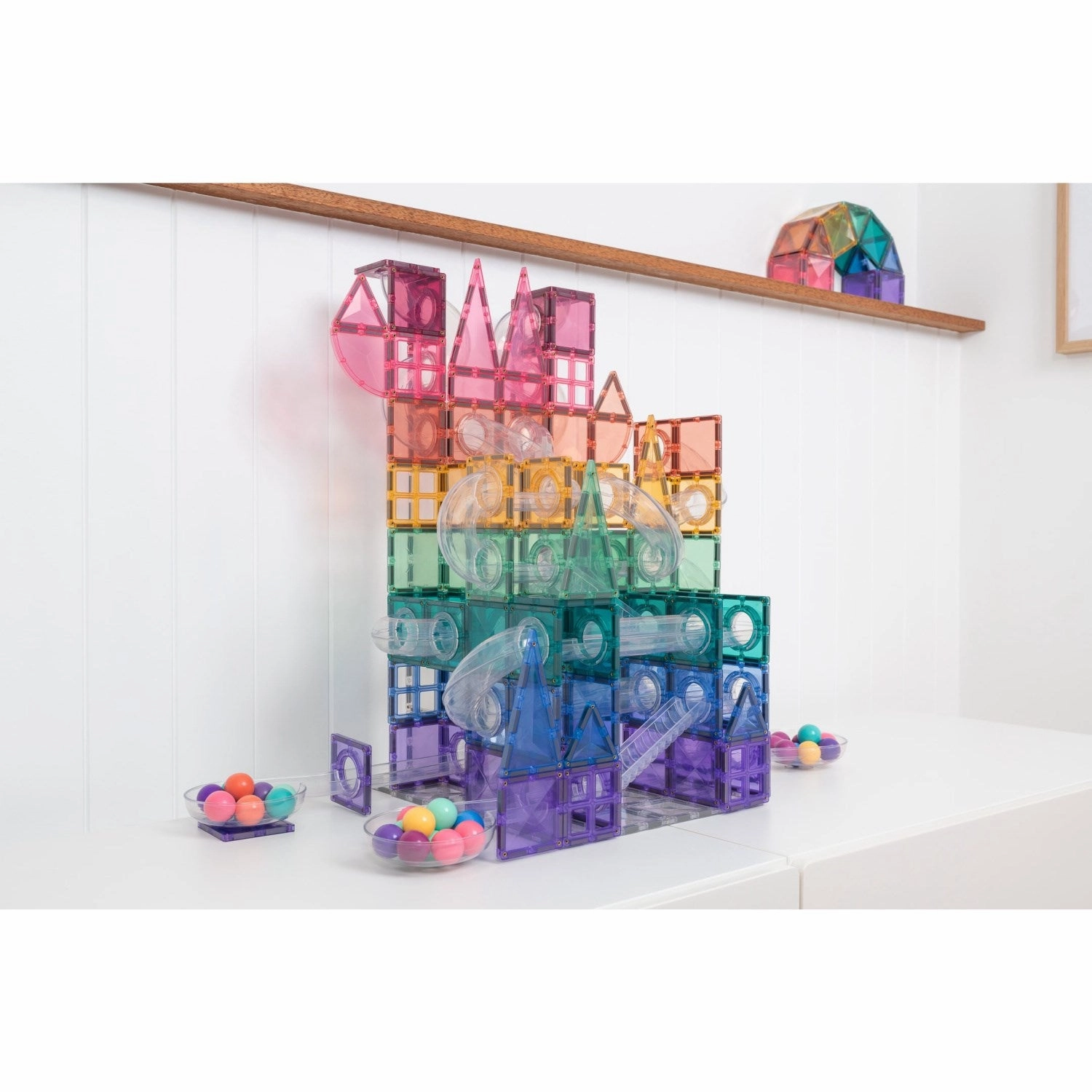 Connetix Pastel Ball Run Expansion Pack 80 Pieces