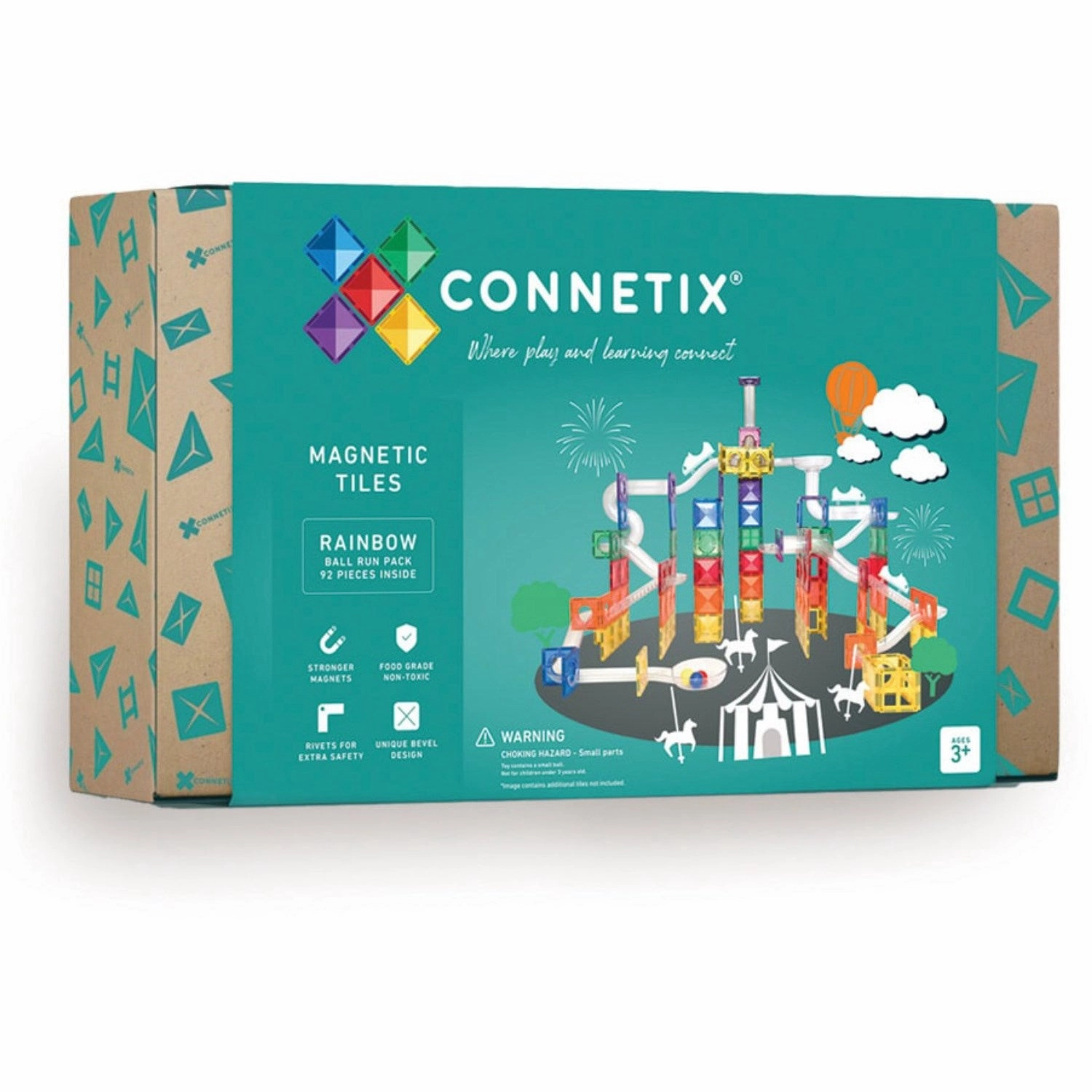 Connetix Rainbow Ball Run Pack 92 Pieces