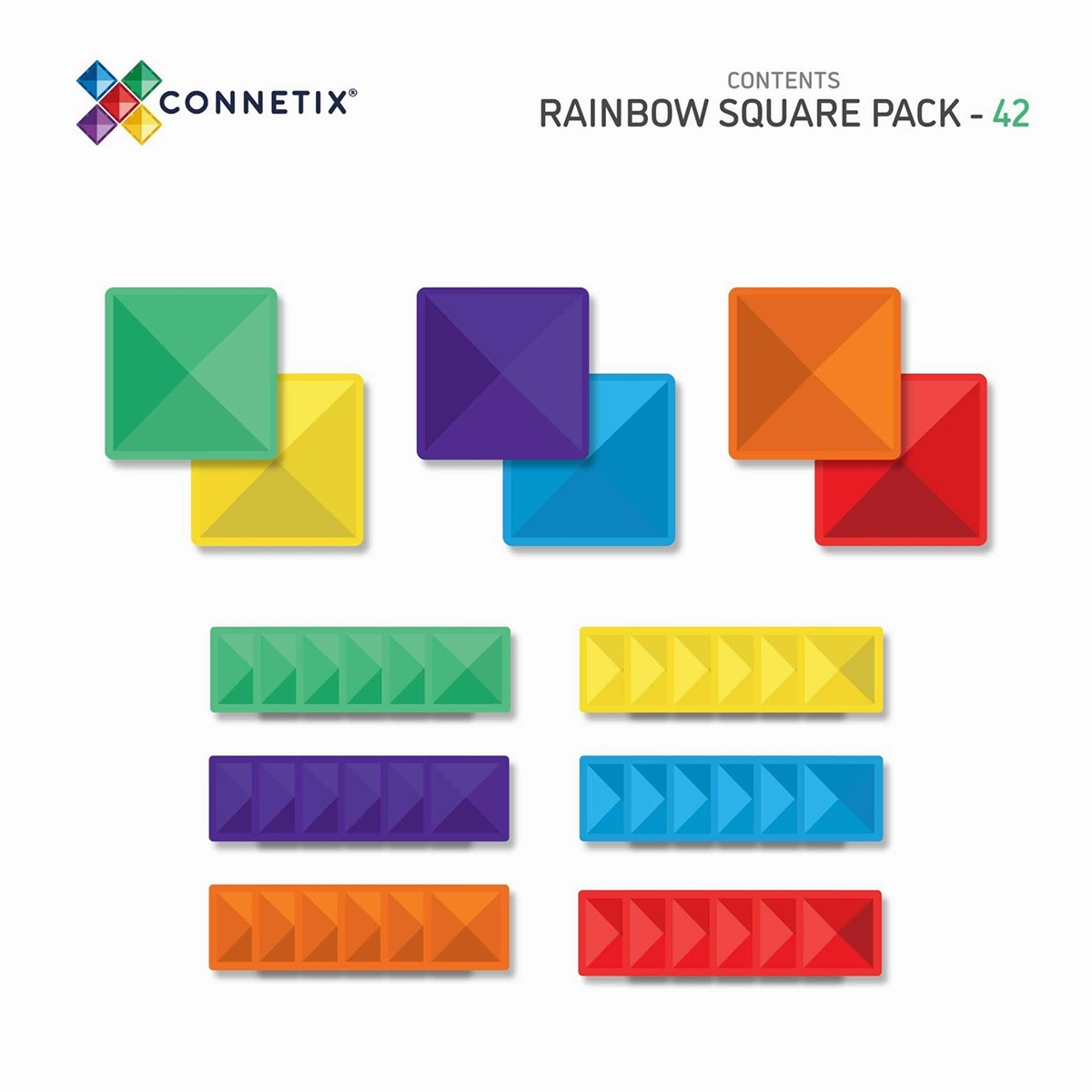 Connetix Rainbow Square Pack (42 pc)