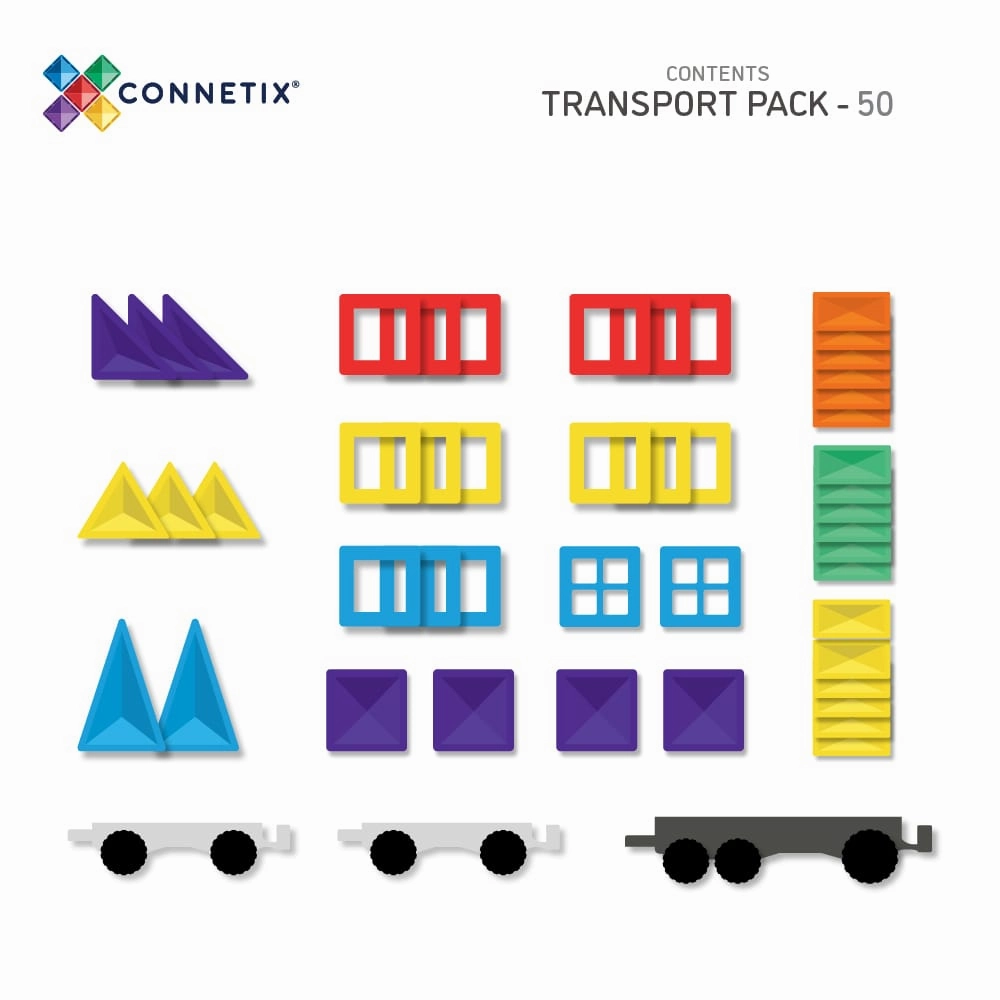 Connetix Rainbow Transport Pack (50 pc)
