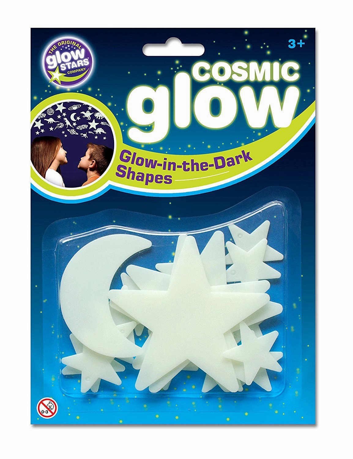 Cosmic Glow Moon and Stars