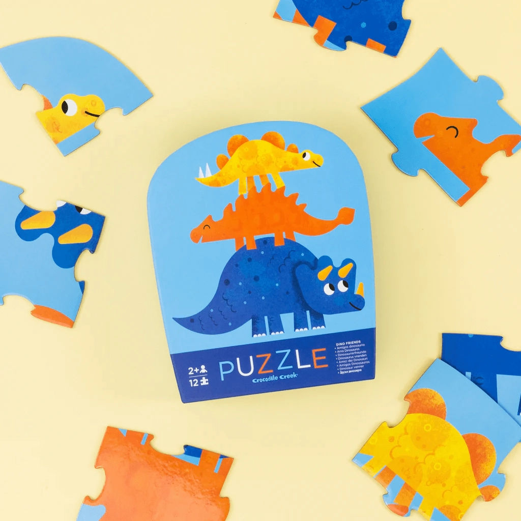 Crocodile Creek Mini Puzzle 12 pc - Dino Friends
